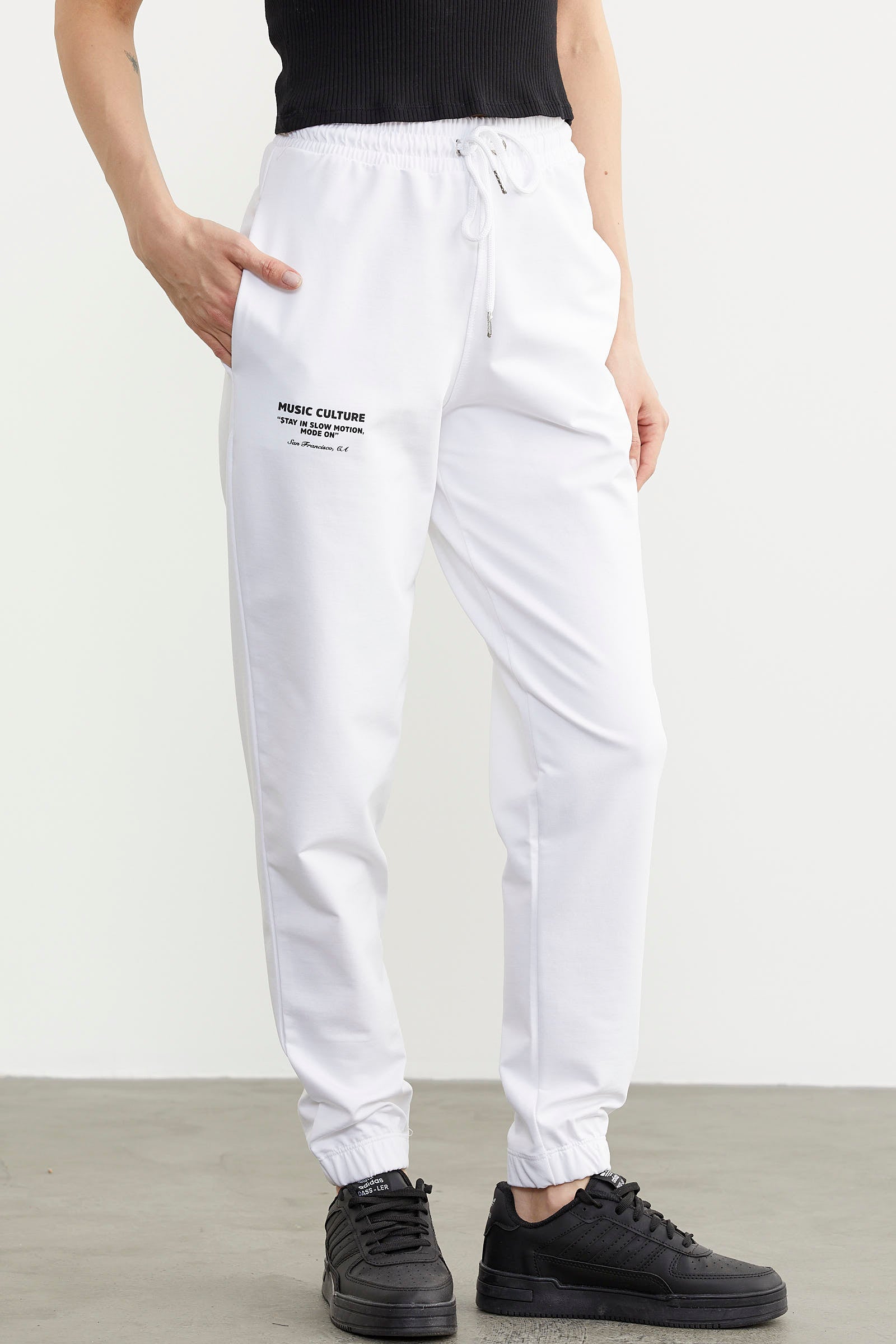 Jogger Eşofman Altı - Beyaz (4) Sementa