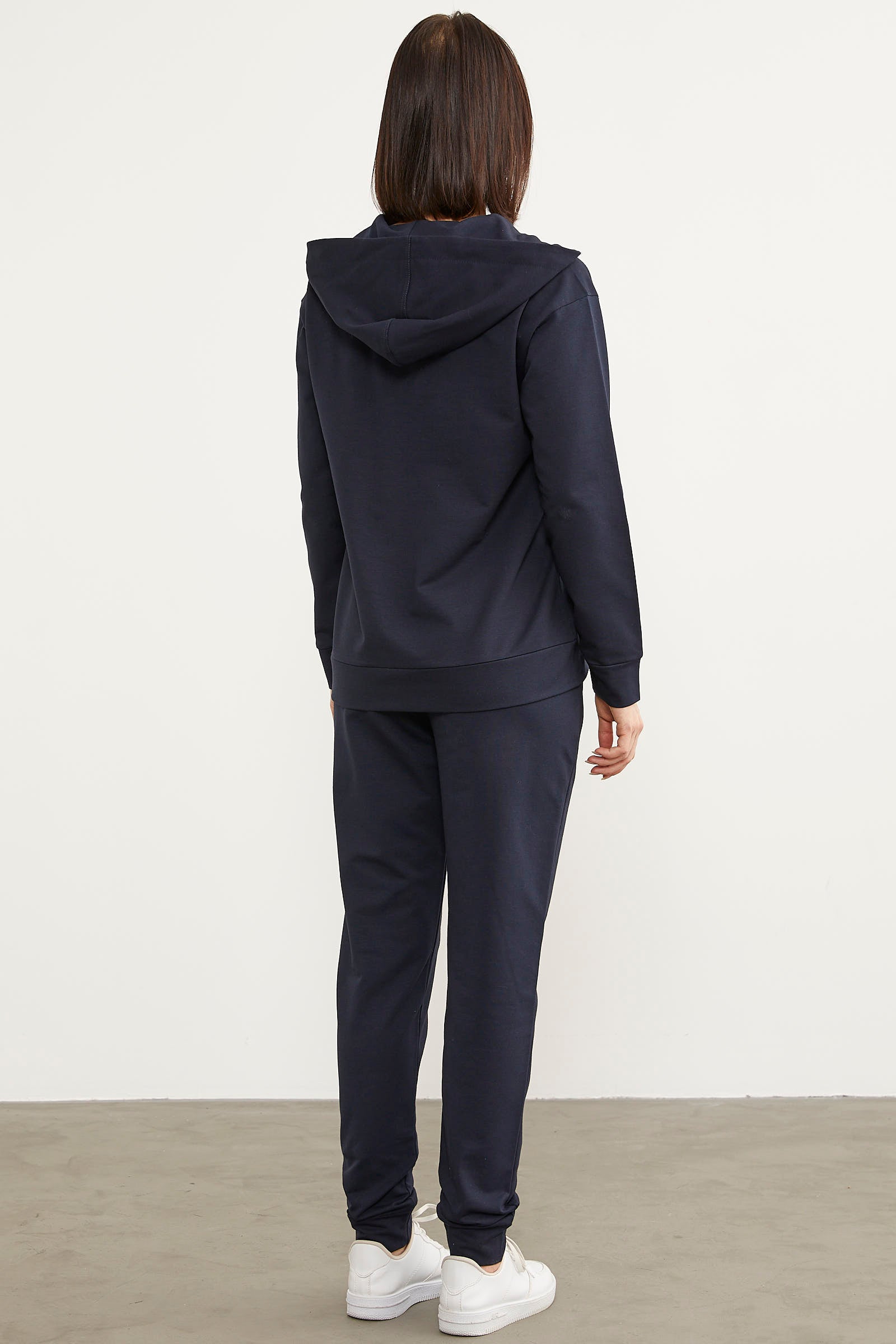 Jogger Oversize Kapüşonlu Eşofman Takım - Lacivert (6) Sementa