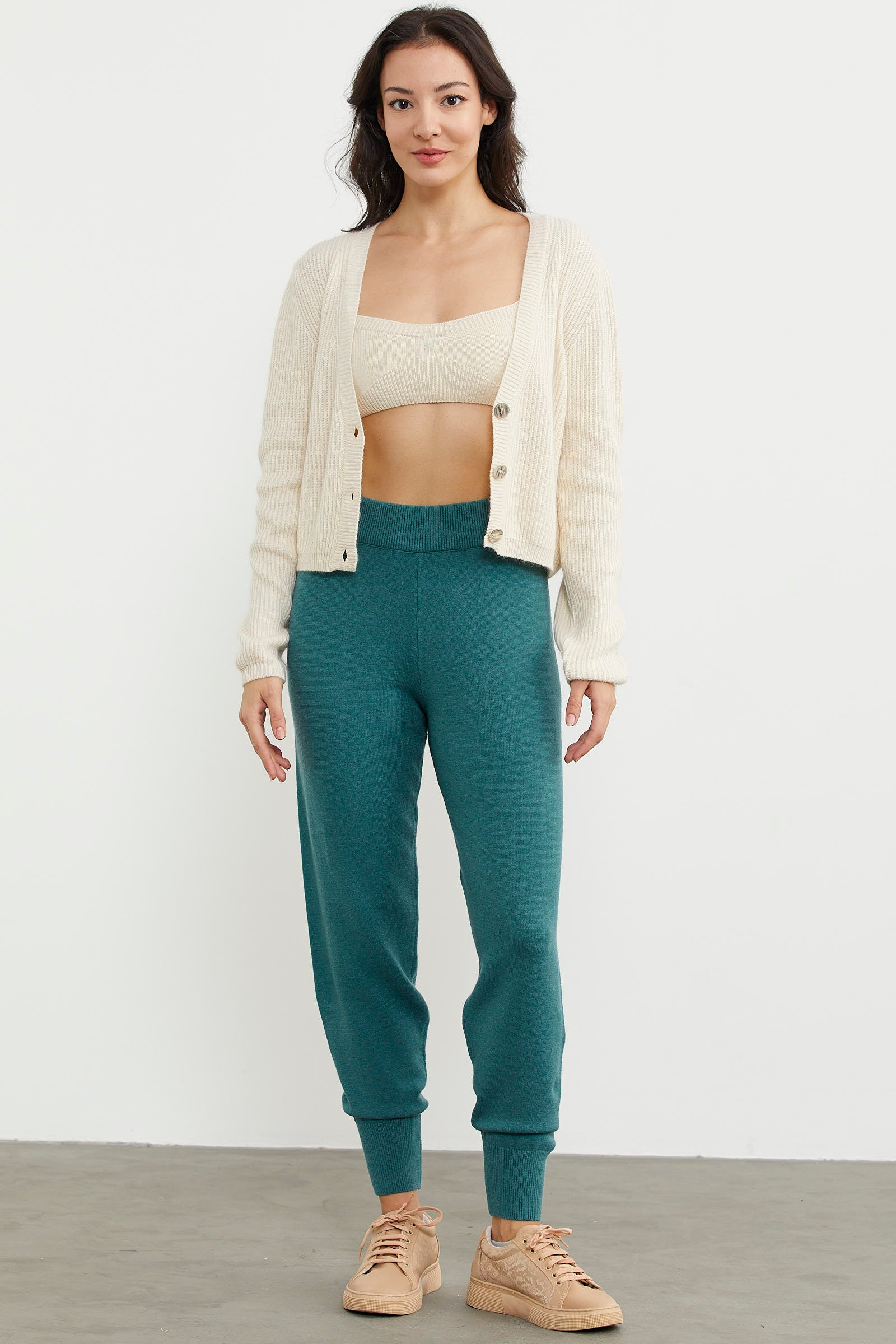 Jogger Triko Pantolon - Yeşil (2) Sementa