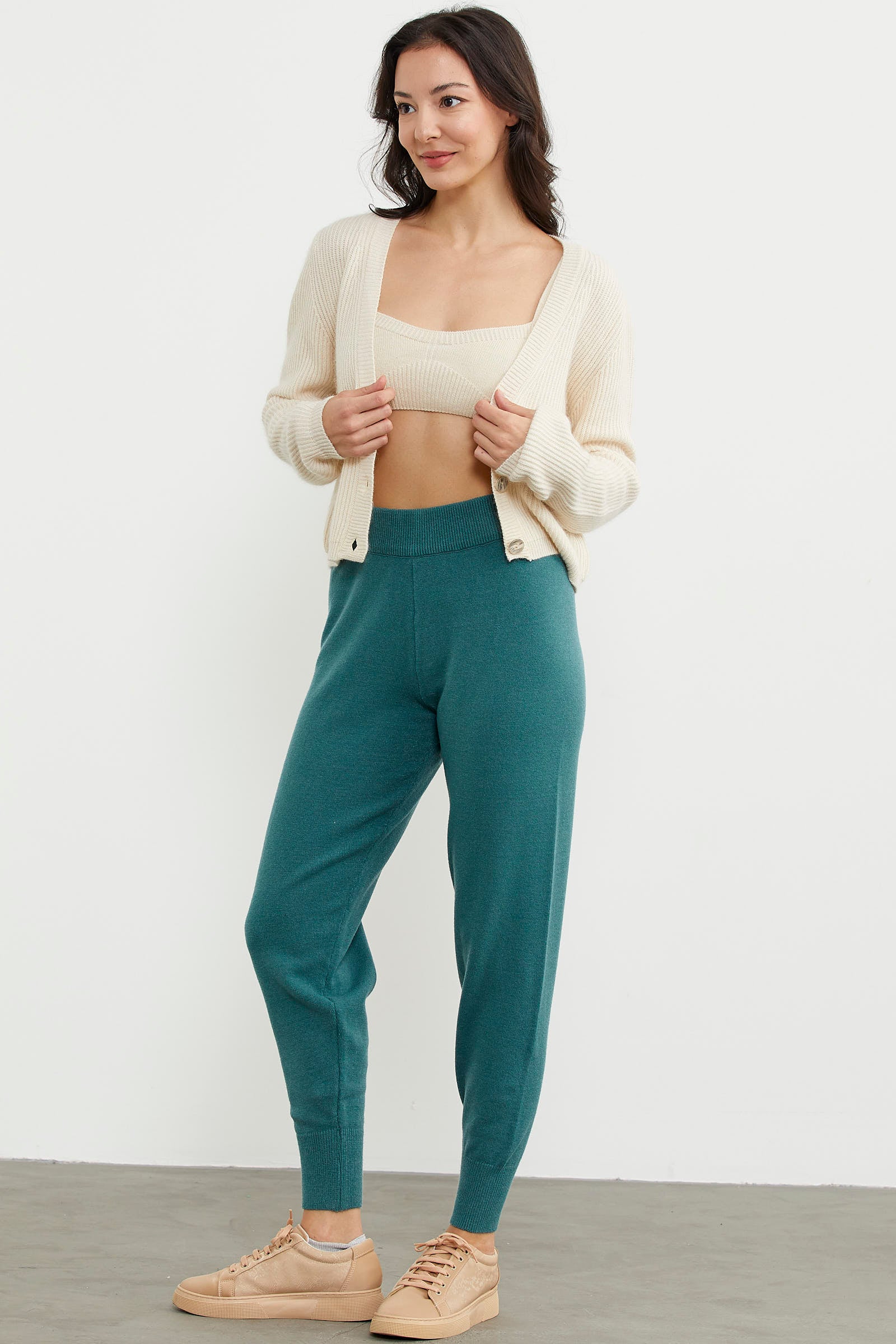 Jogger Triko Pantolon - Yeşil (4) Sementa