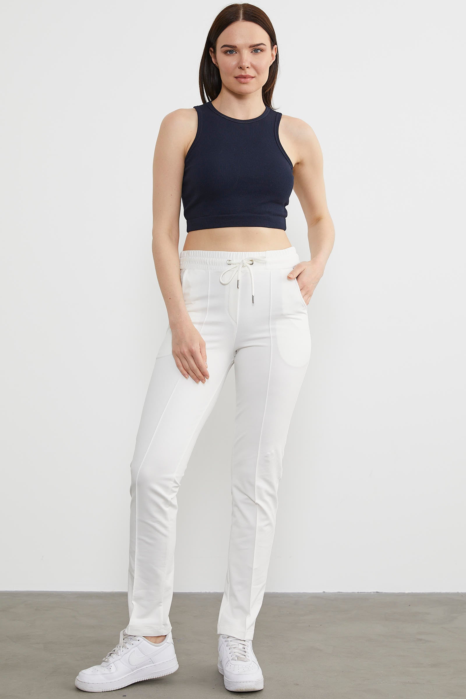 Kadın Cepli Eşofman Altı - Ekru (1) Sementa