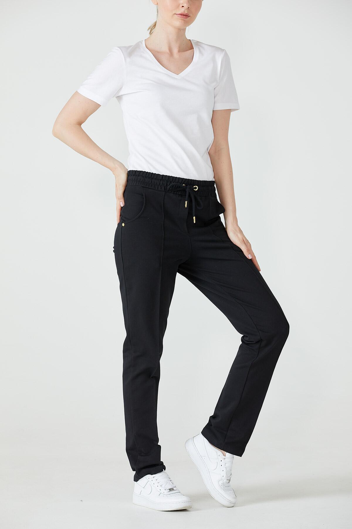 Kadın Cepli Eşofman Altı - Siyah (2) Sementa