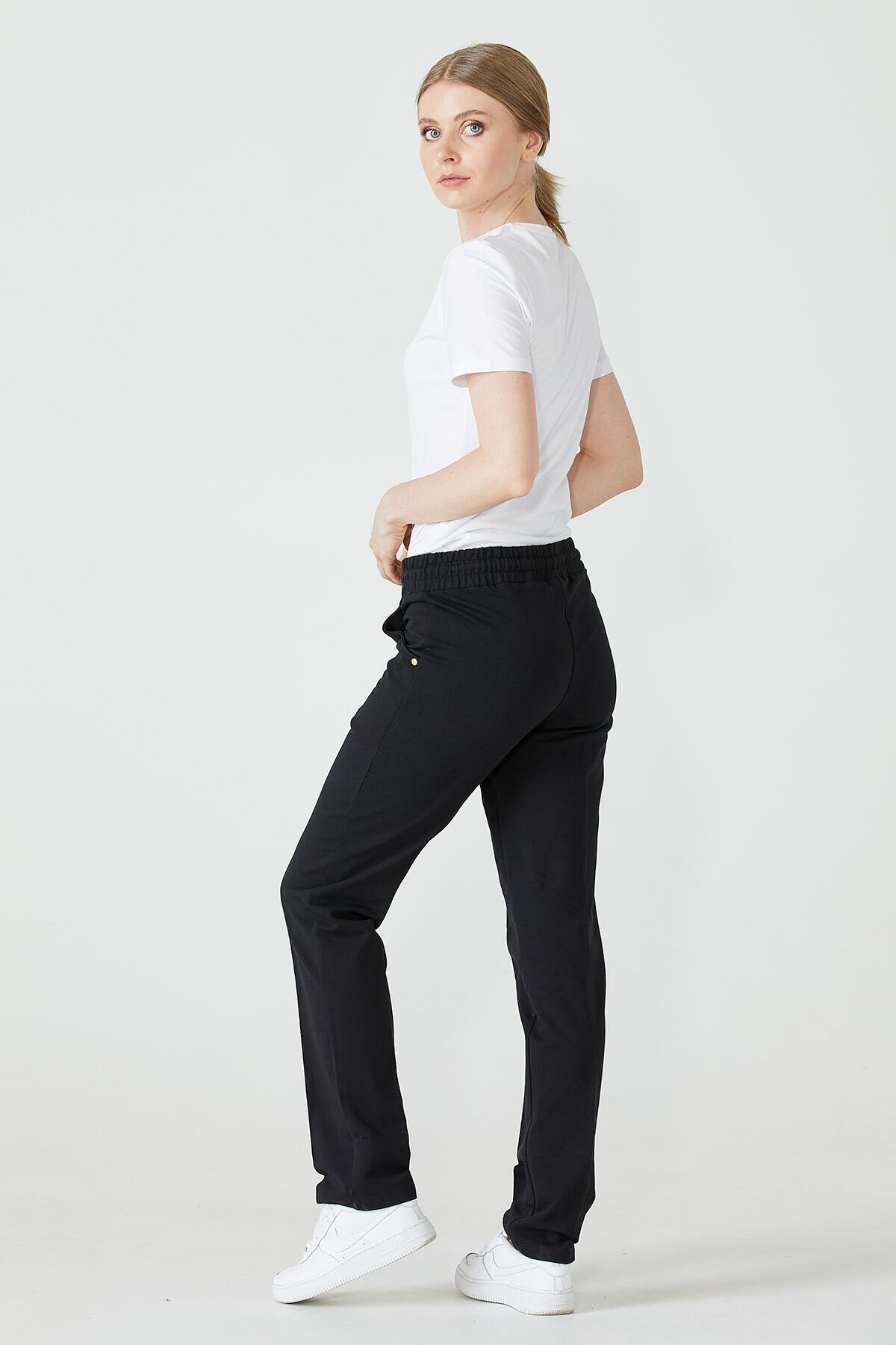 Kadın Cepli Eşofman Altı - Siyah (3) Sementa