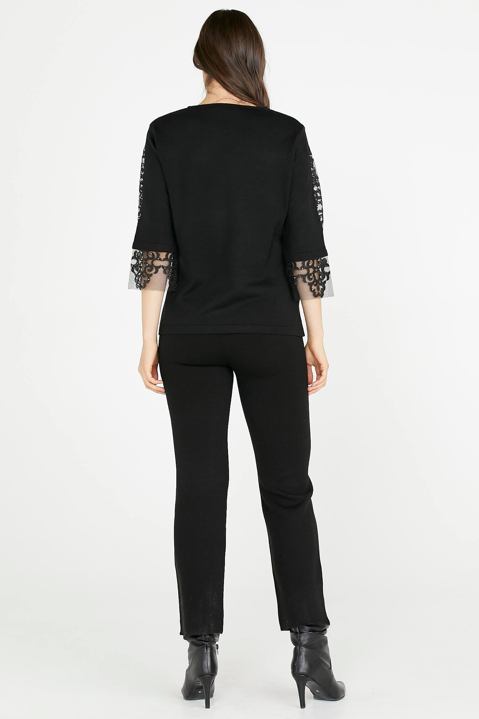 Kadın Triko Pantolon - Siyah (3) Sementa