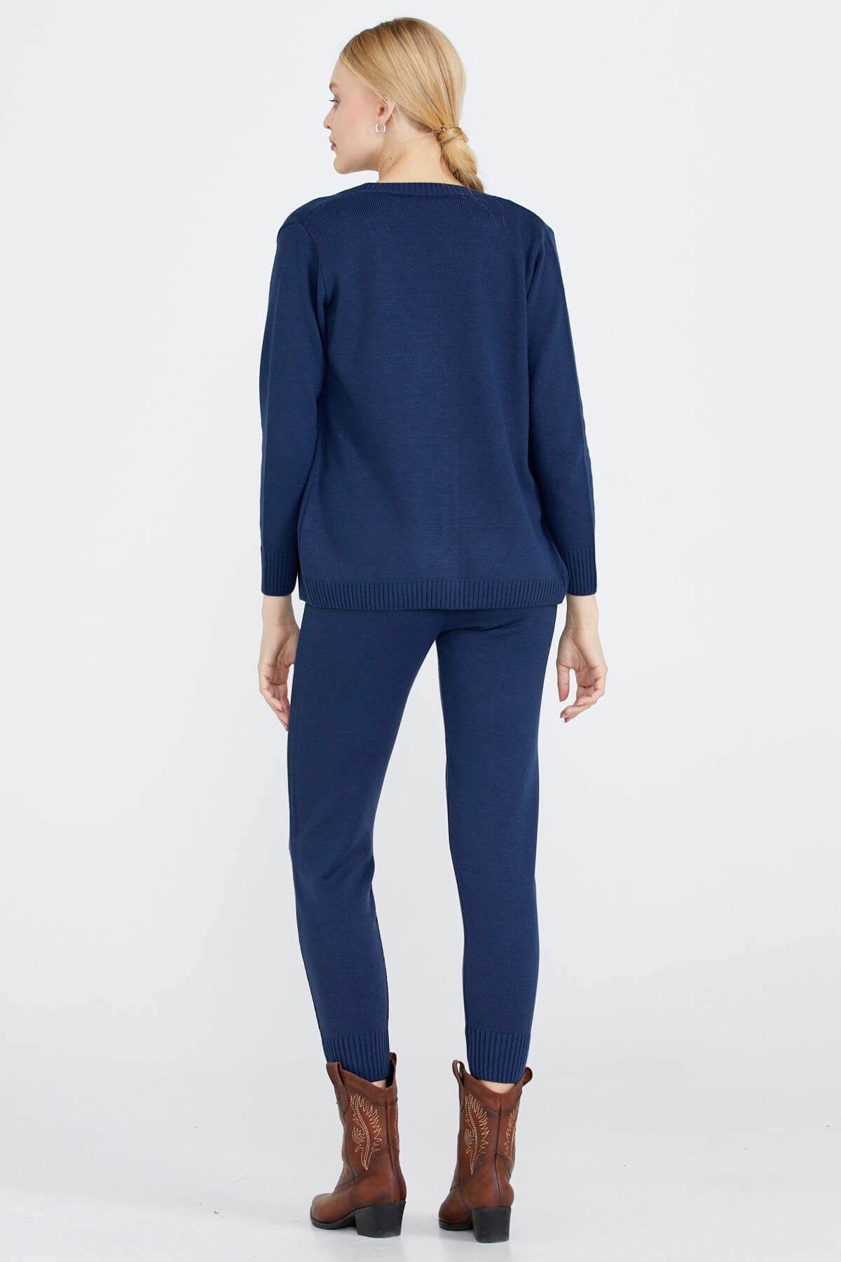 Kadın Üçlü Triko Takım - Lacivert (4) Sementa