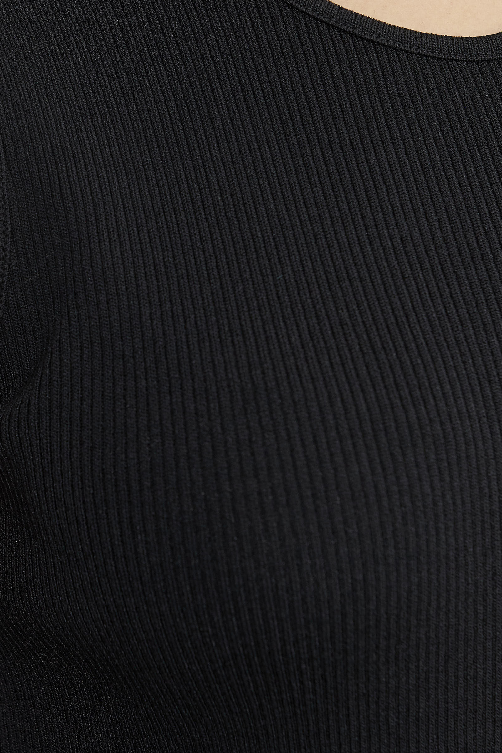 Kalın Askılı Uzun Triko Elbise - Siyah - Sementa