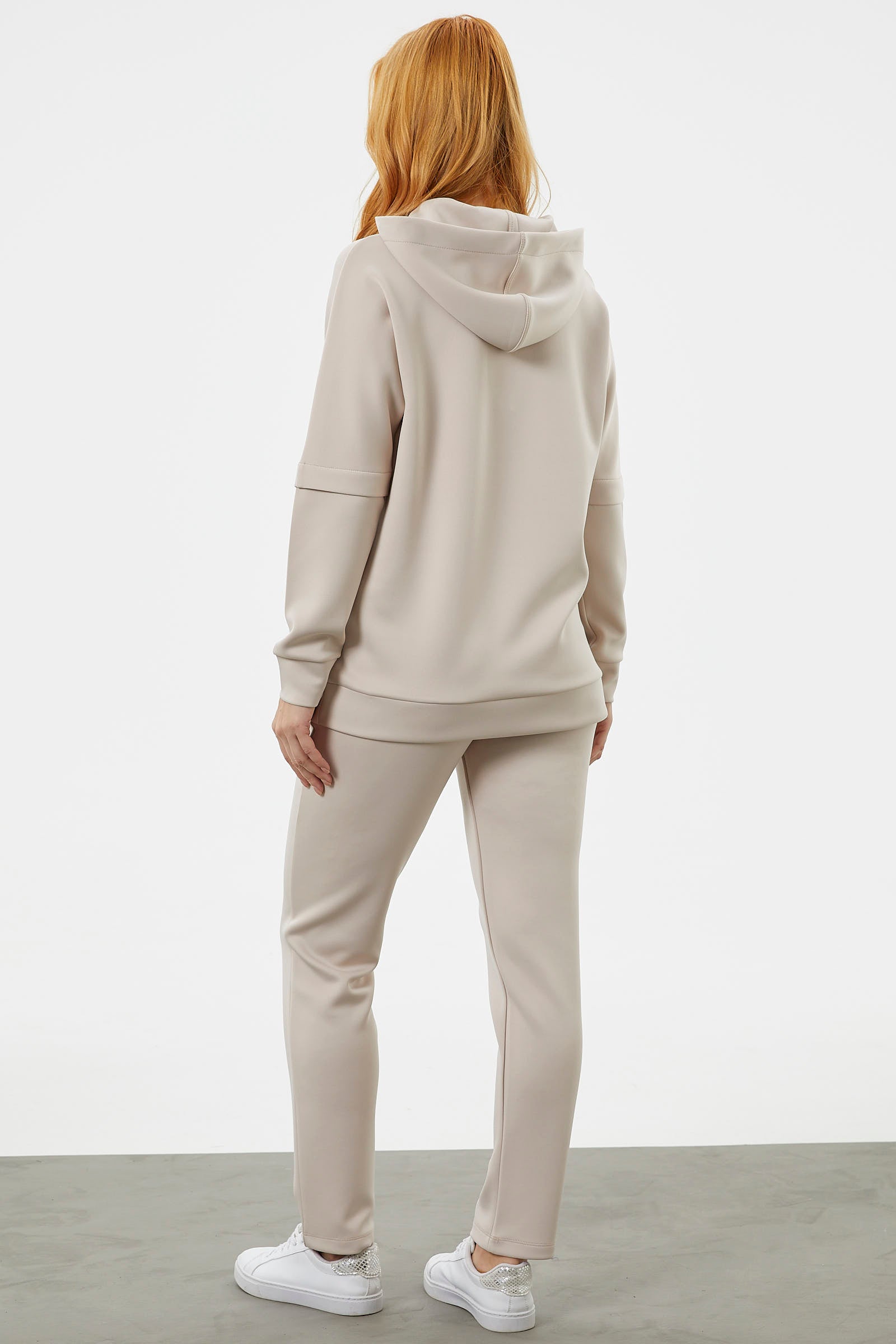 Kanguru Cepli Dalgıç Kumaş Eşofman Takım - Taş (6) Sementa