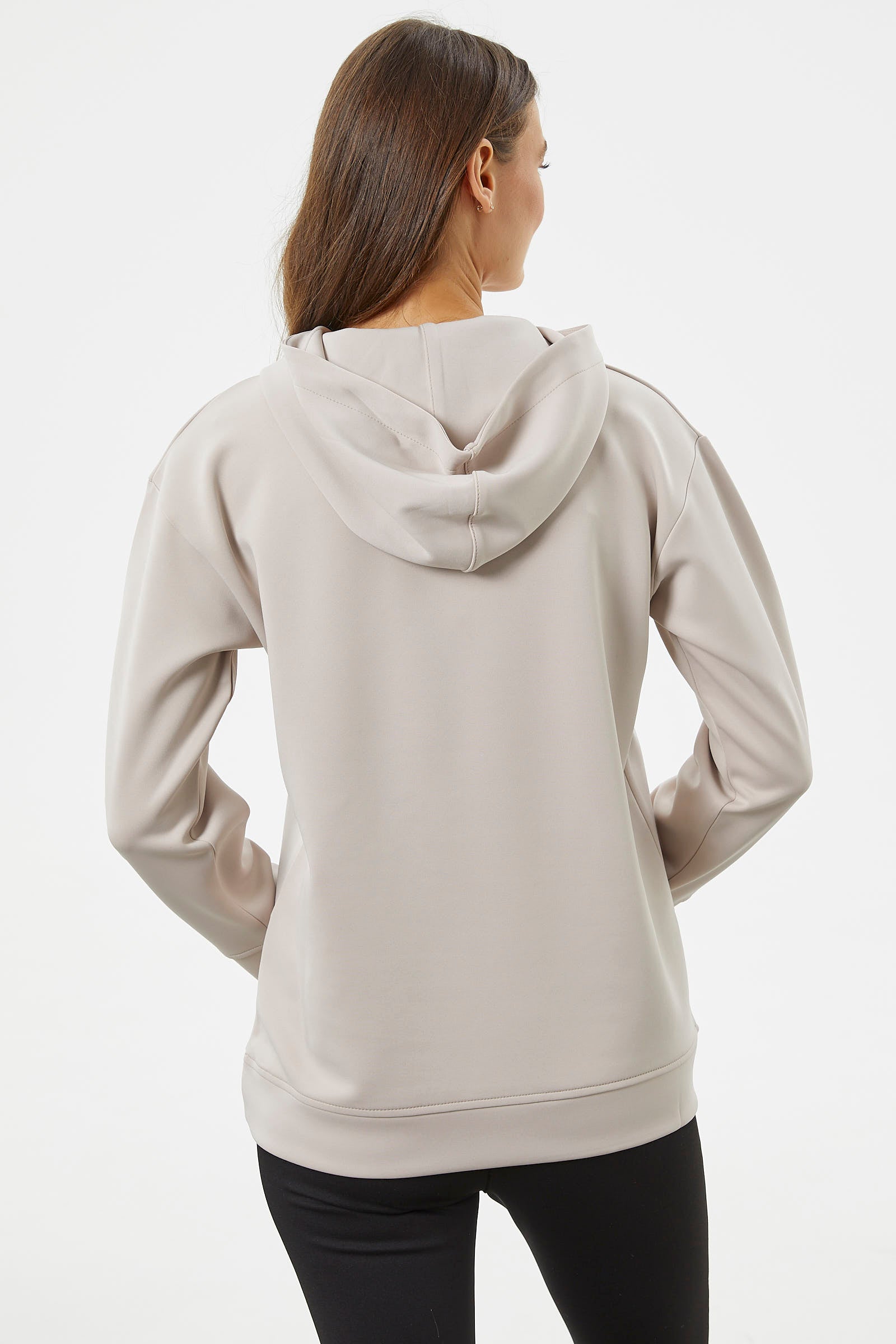 Kanguru Cepli Kapüşonlu Sweatshirt - Bej (6) Sementa