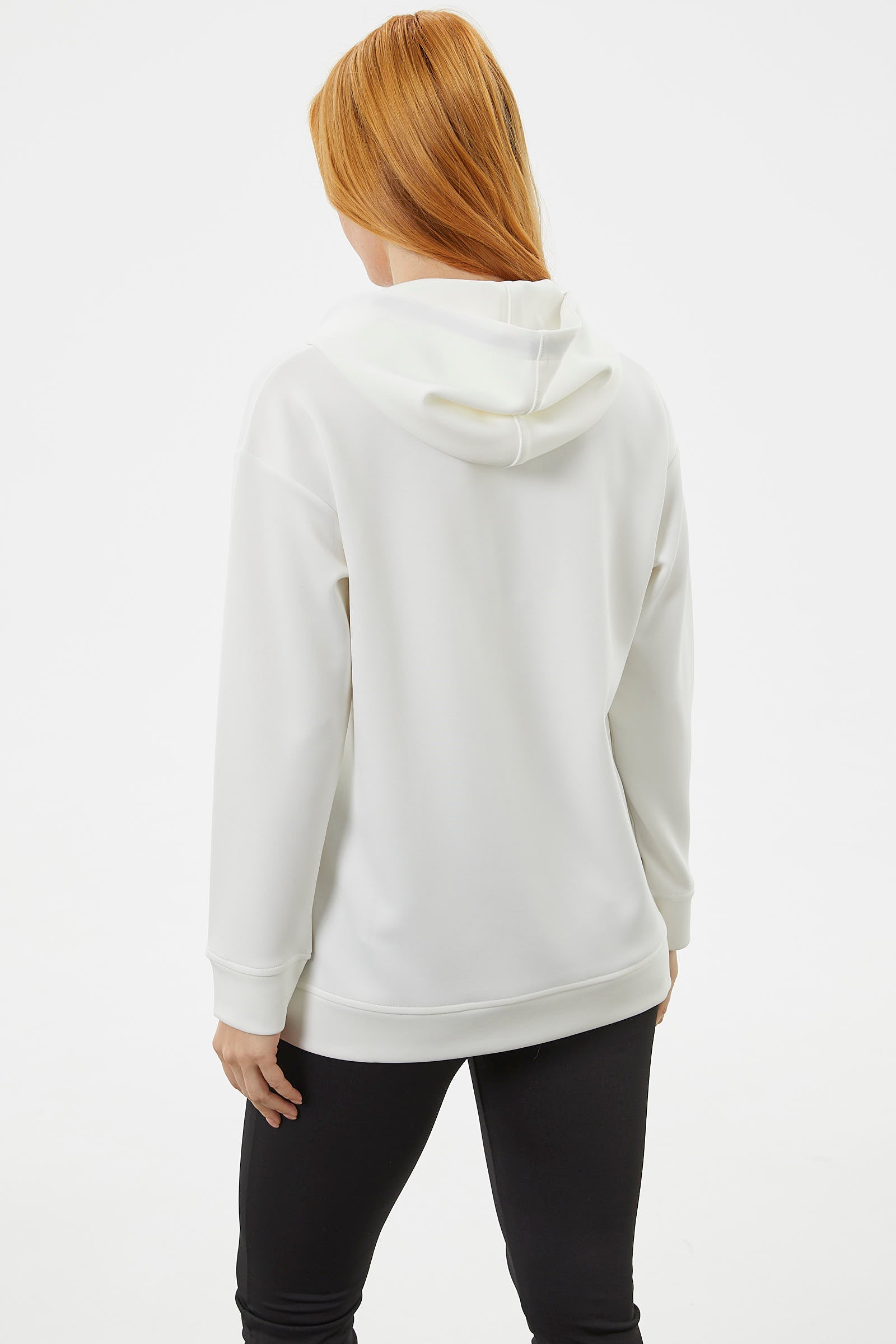 Kanguru Cepli Kapüşonlu Sweatshirt - Ekru (6) Sementa