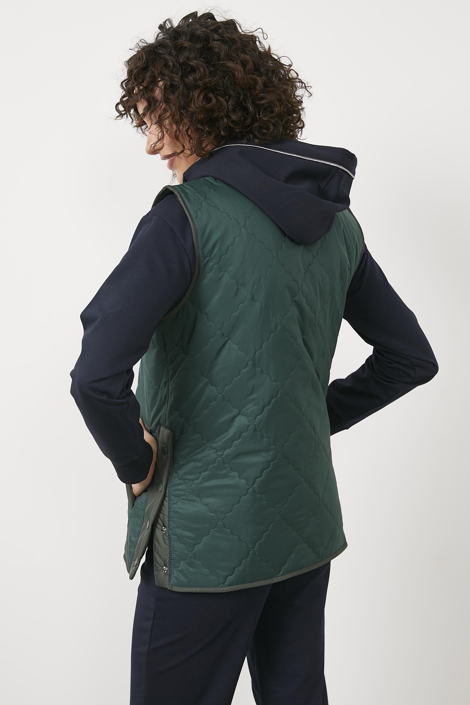 Kapitone İçi Peluş Yelek - Yeşil (5) Sementa