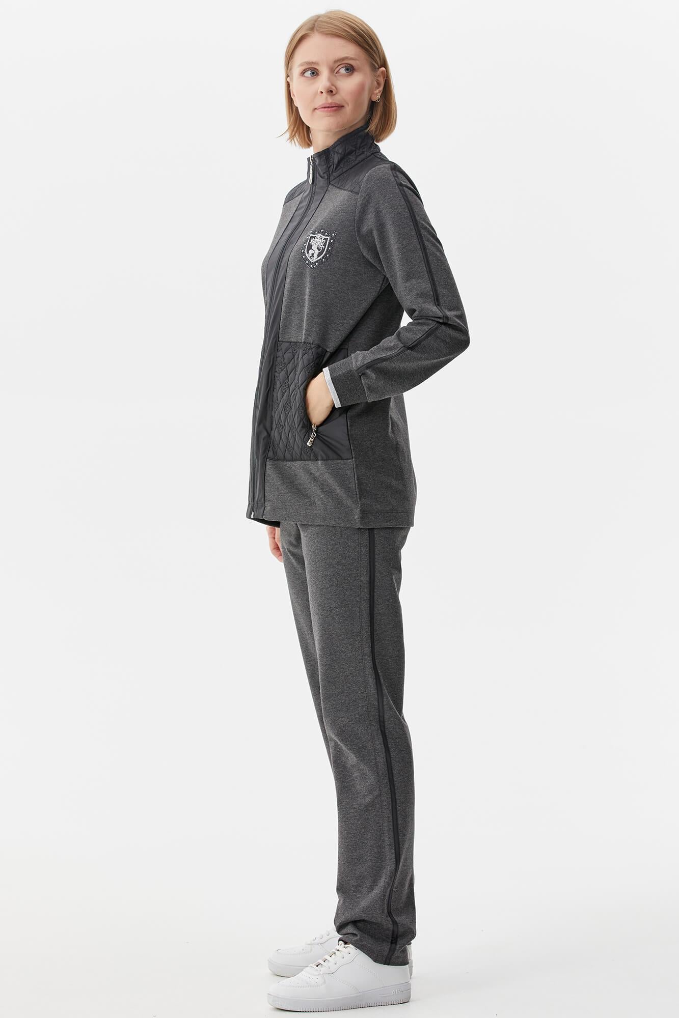 Kapitone Kombinli Dik Yaka Eşofman Takım - Antrasit (4) Sementa