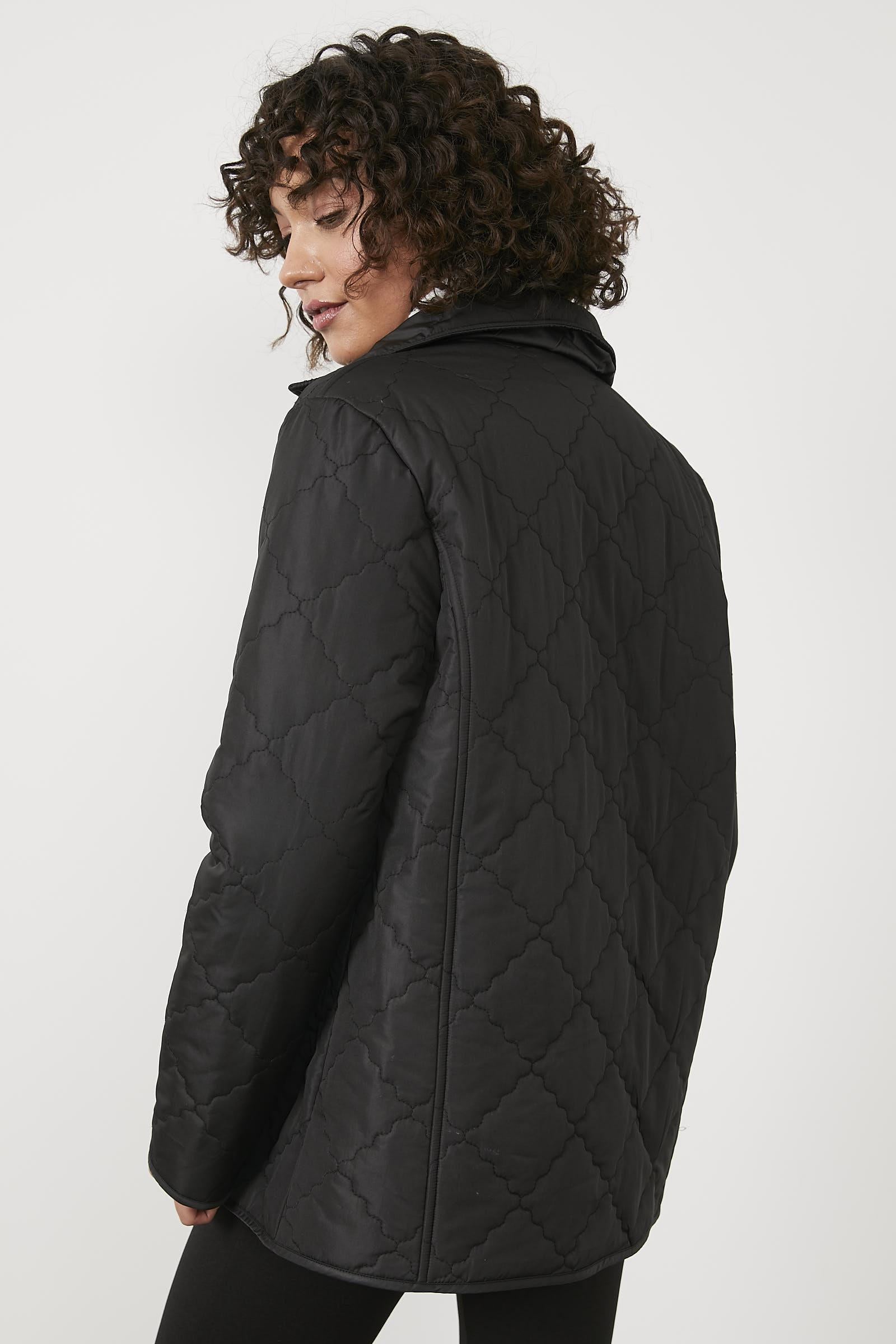 Kapitone Rahat Kalıp İçi Peluş Mont - Siyah (5) Sementa