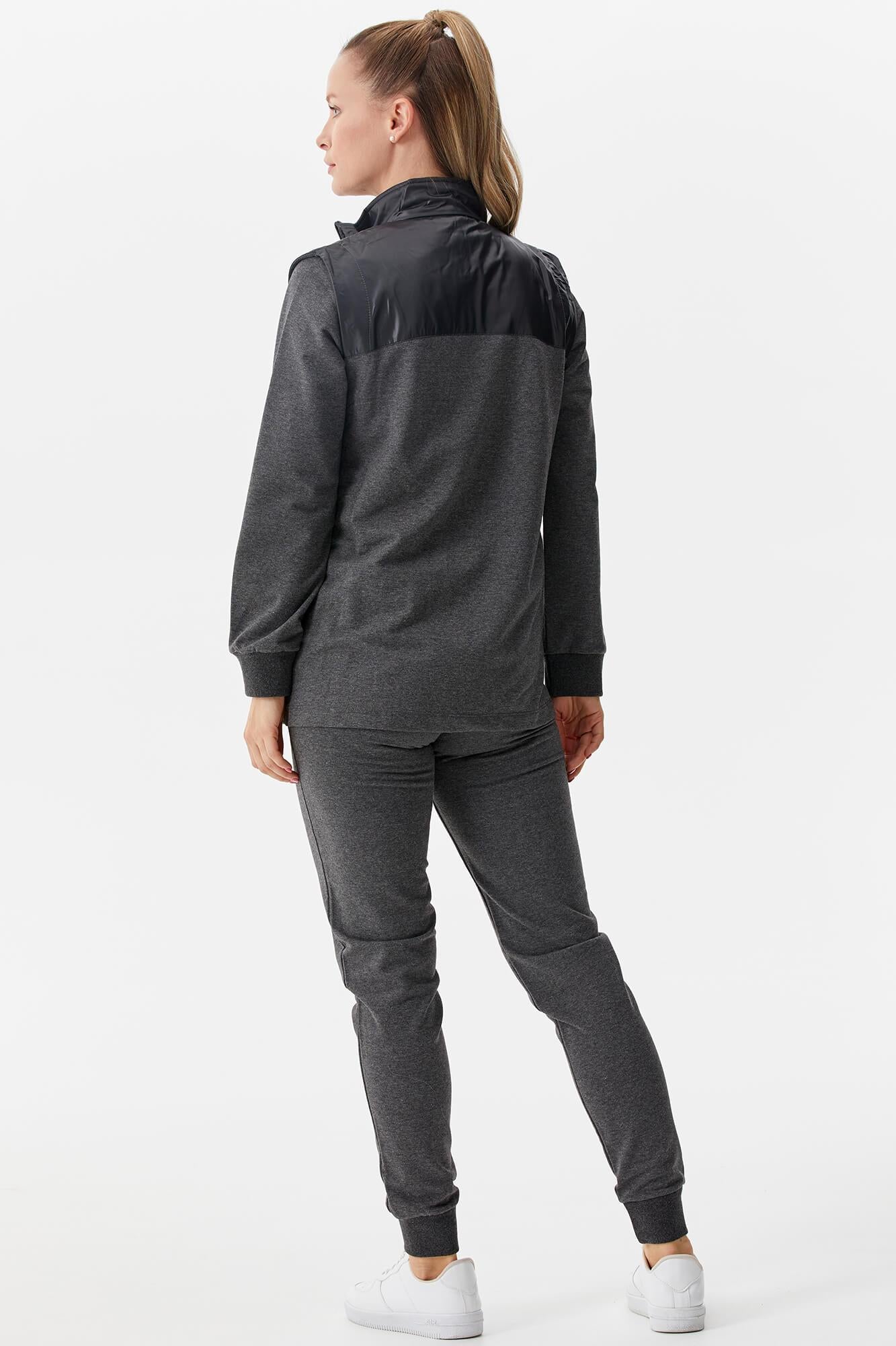 Kapitone Yelekli Üçlü Eşofman Takım - Antrasit (6) Sementa