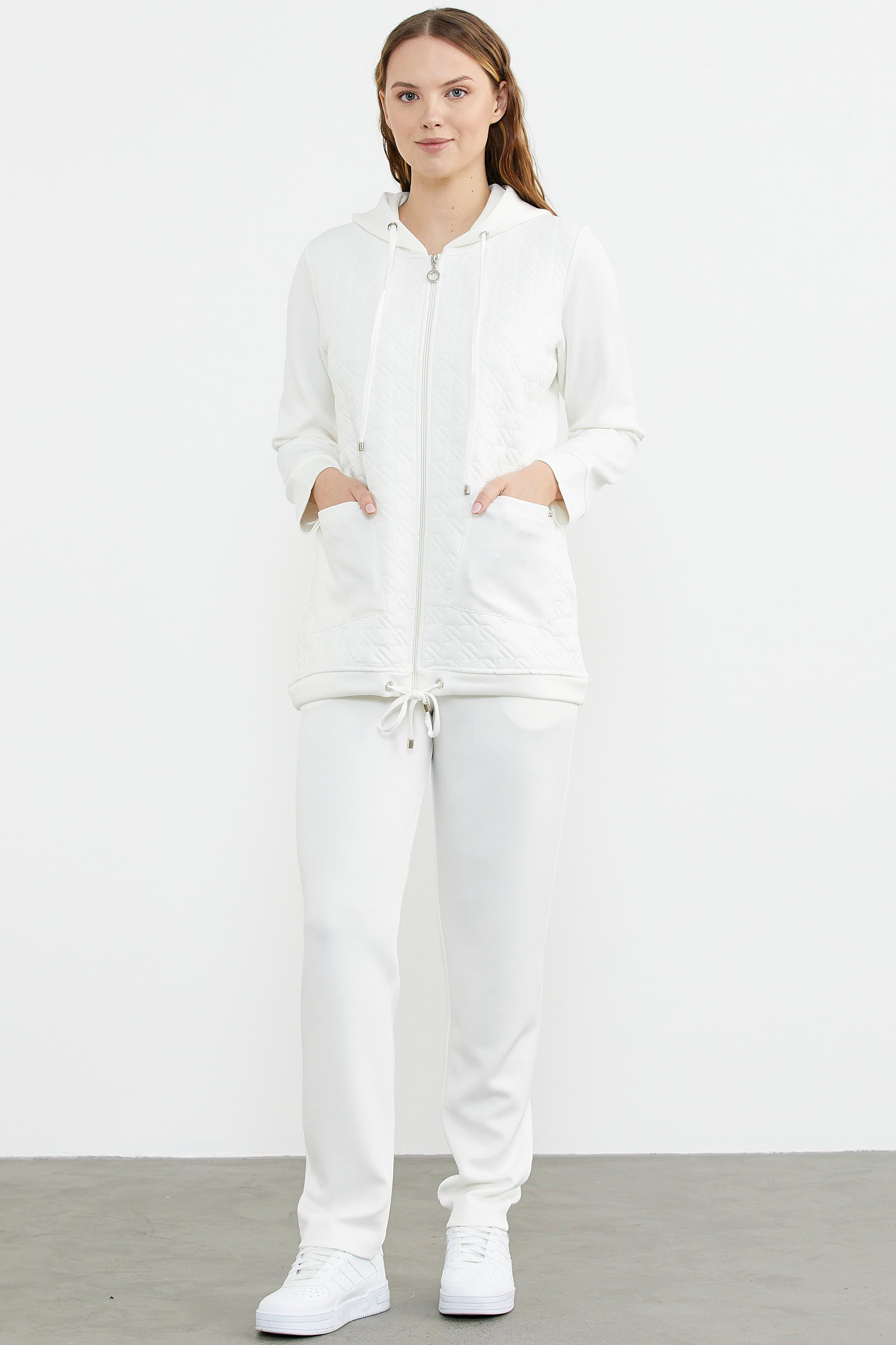 Kapitoneli Scuba Eşofman Takım - Ekru (1) Sementa