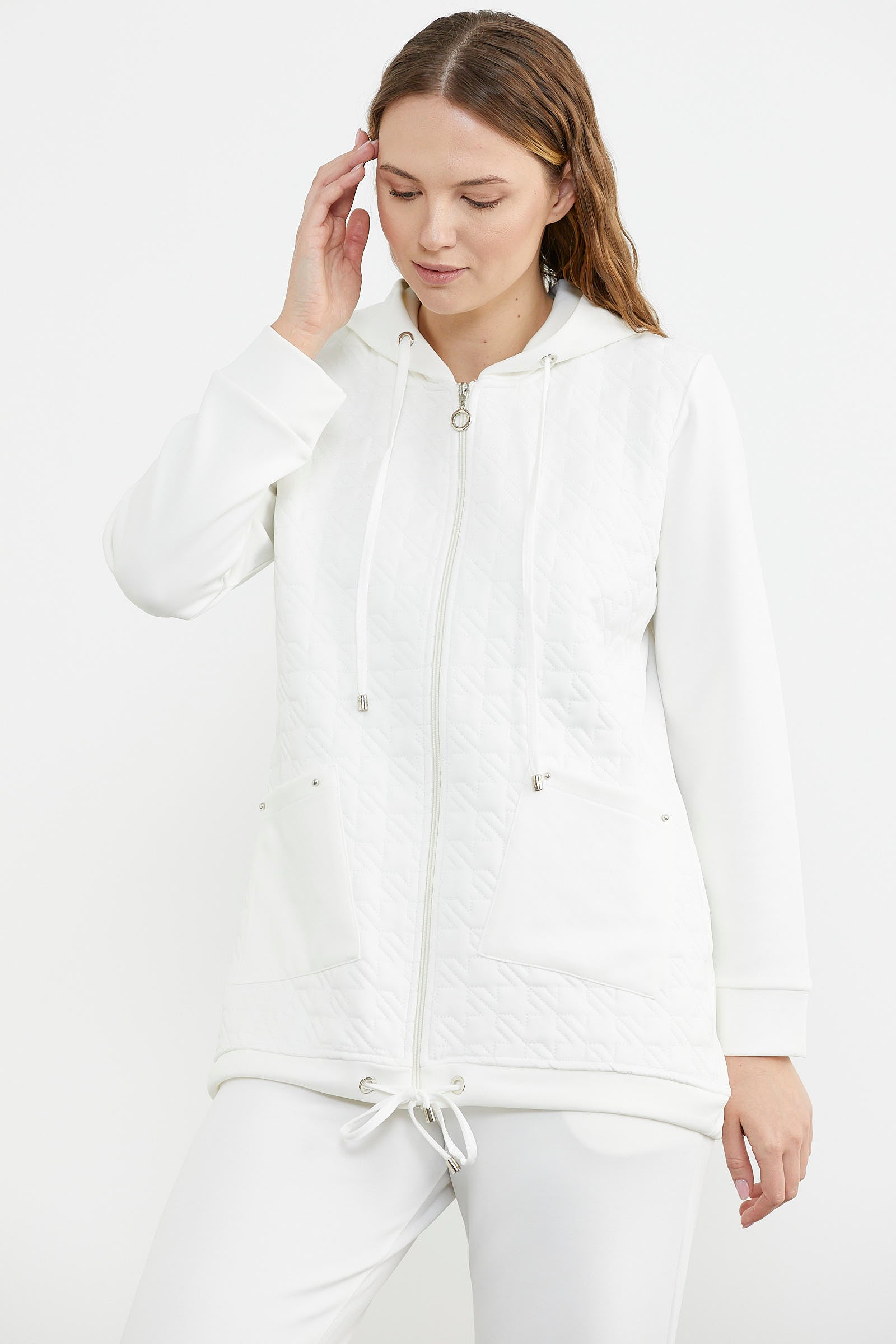 Kapitoneli Scuba Eşofman Takım - Ekru (3) Sementa