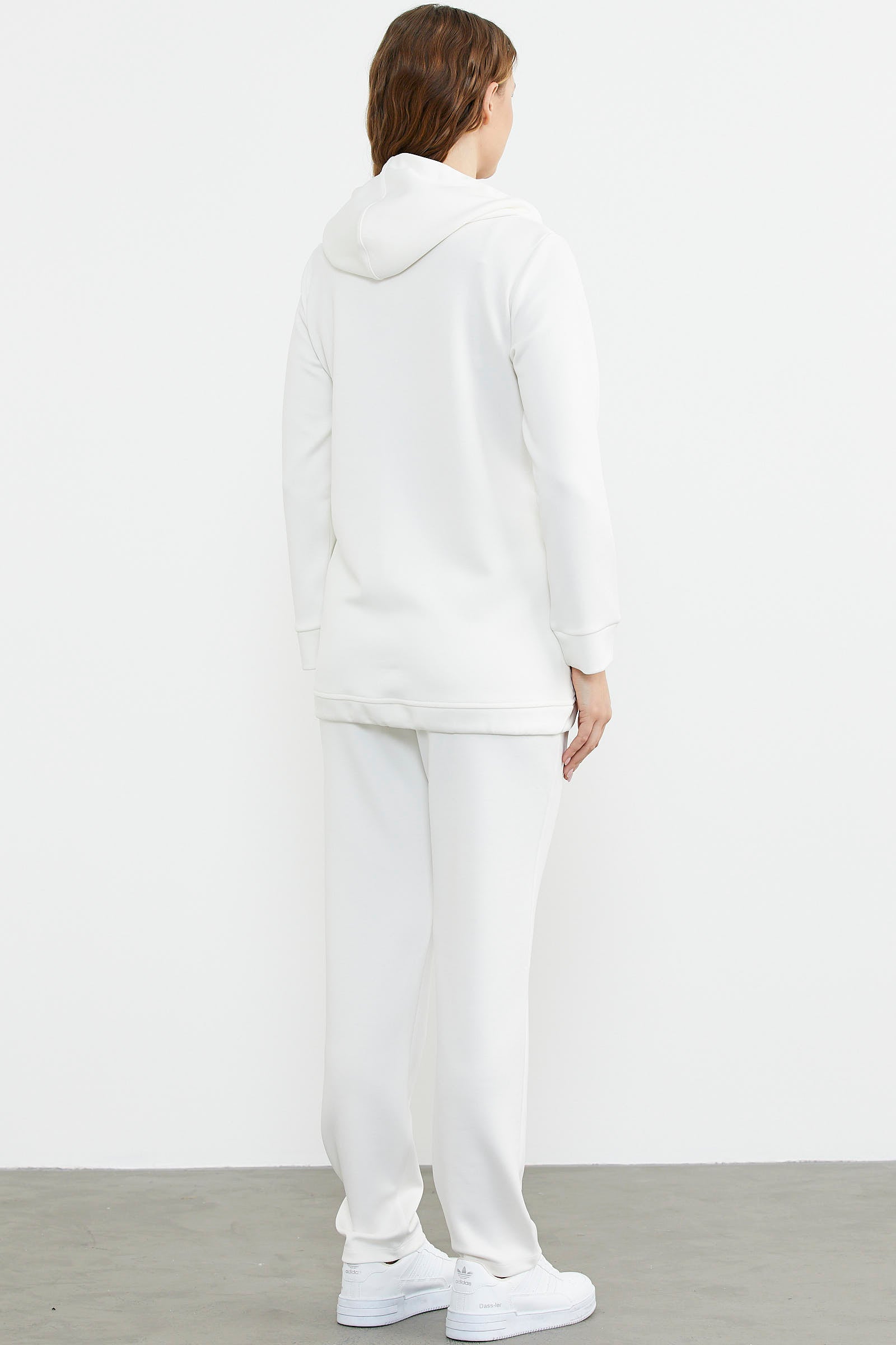 Kapitoneli Scuba Eşofman Takım - Ekru (7) Sementa