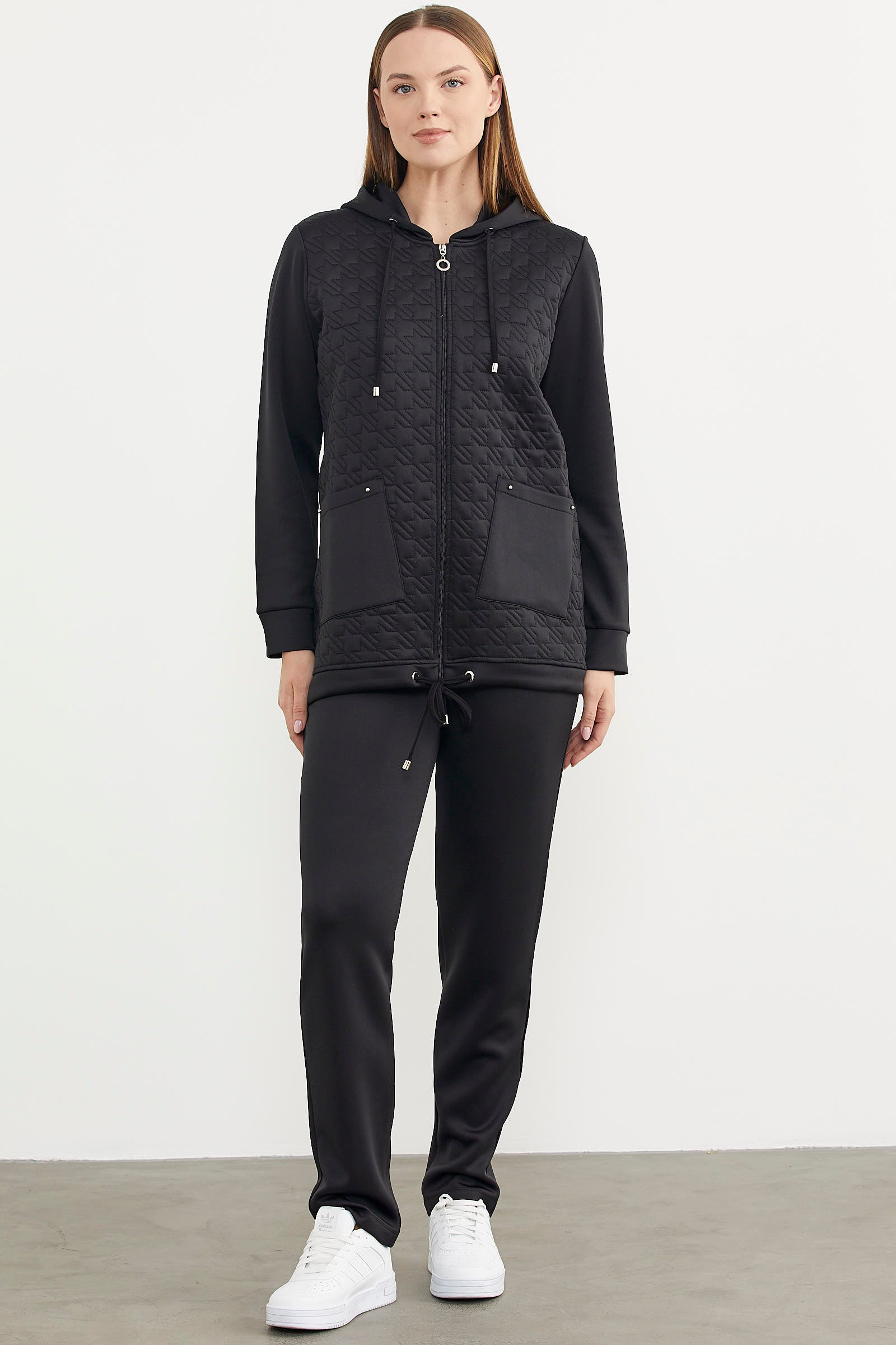 Kapitoneli Scuba Eşofman Takım - Siyah (2) Sementa