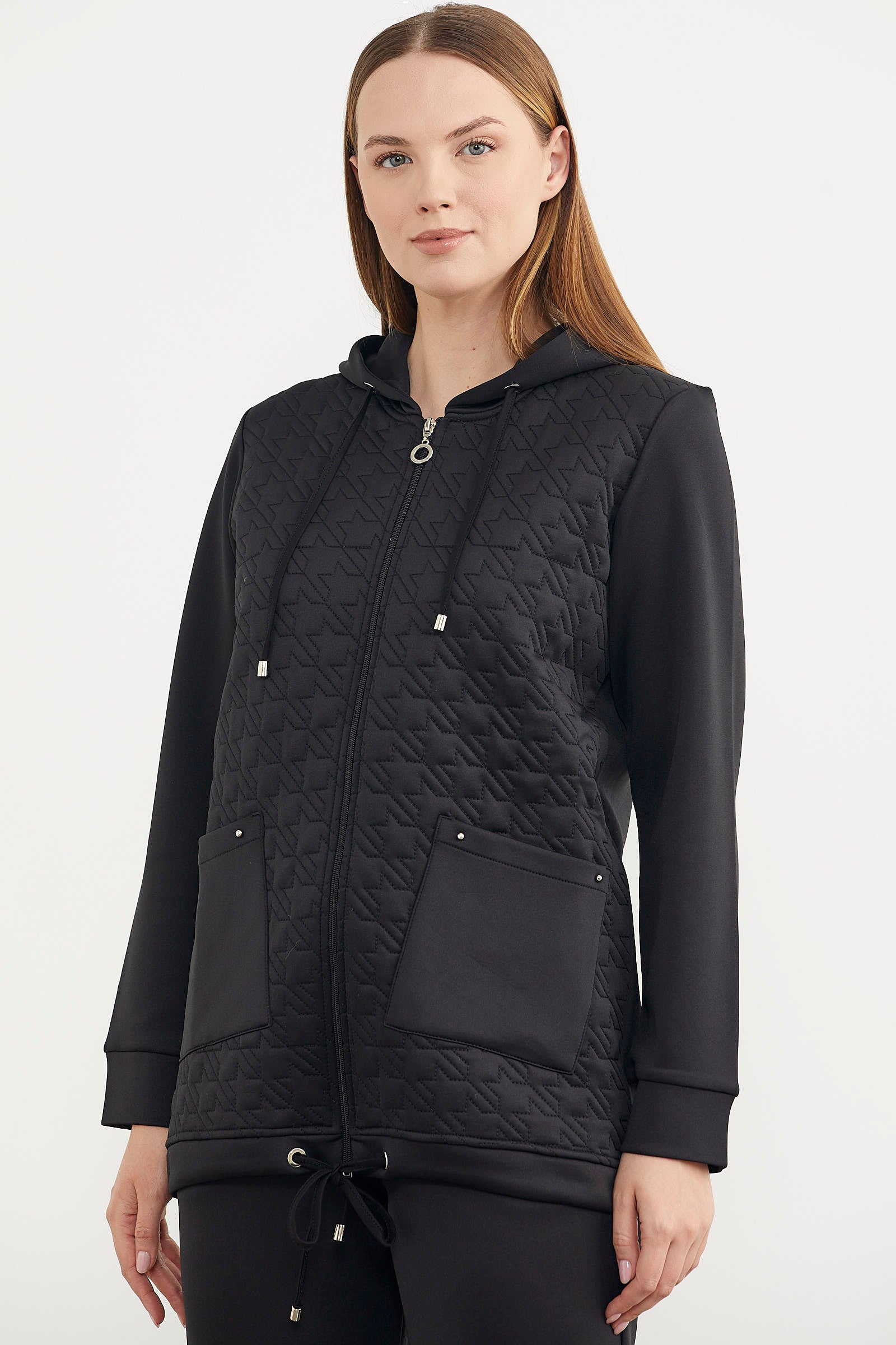 Kapitoneli Scuba Eşofman Takım - Siyah (3) Sementa