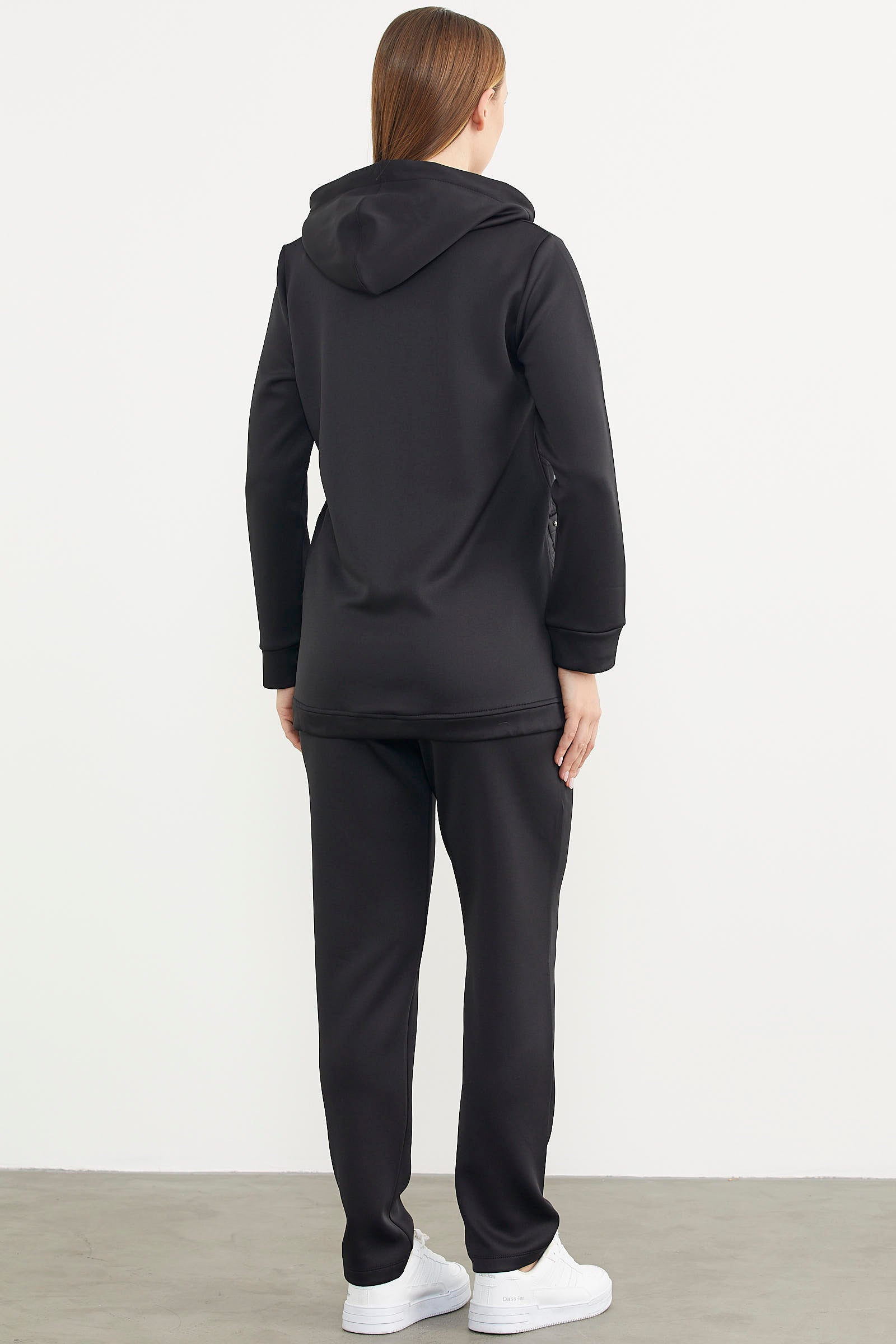 Kapitoneli Scuba Eşofman Takım - Siyah (7) Sementa