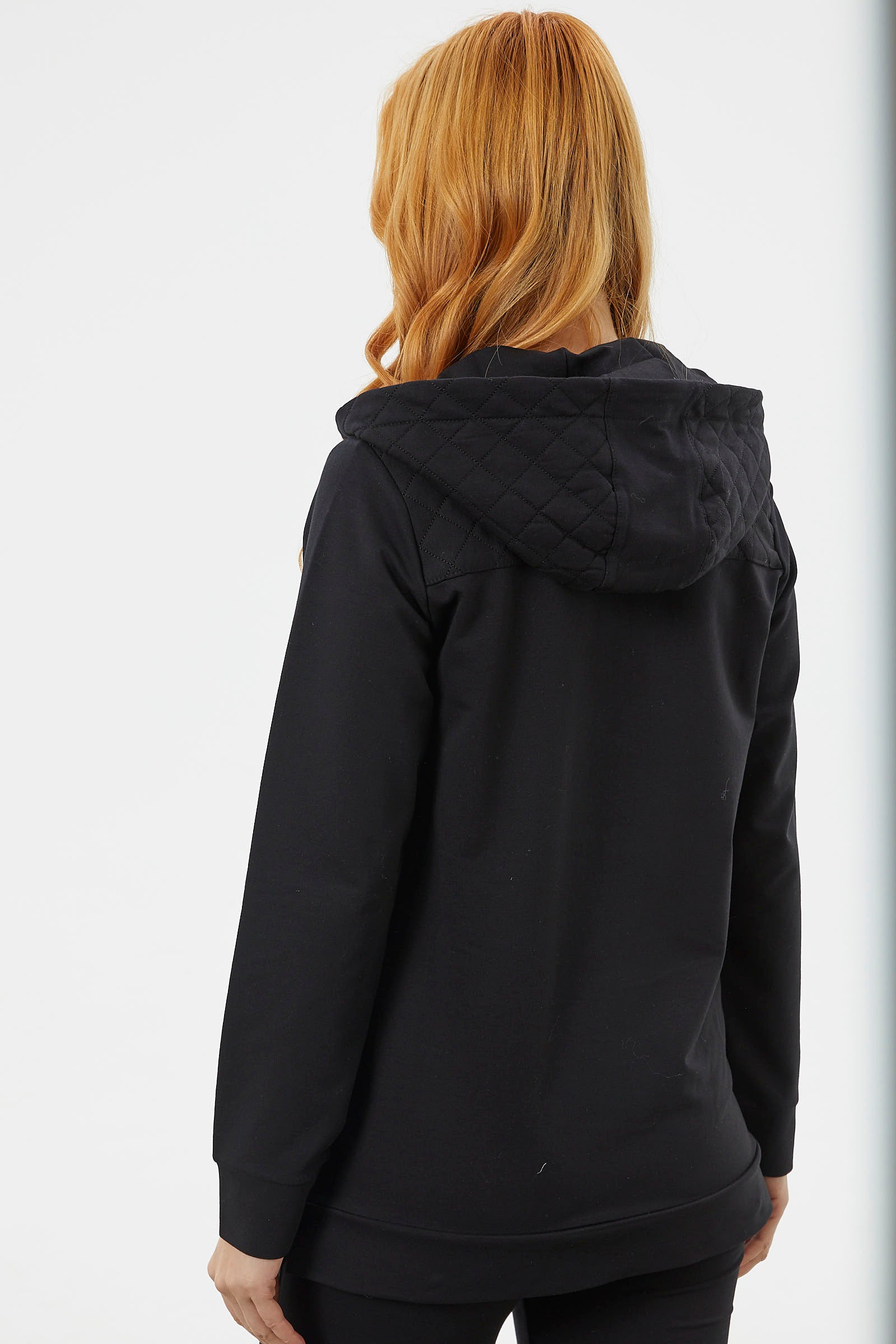 Kapüşonlu Kapitone Detaylı Eşofman Takım - Siyah (6) Sementa