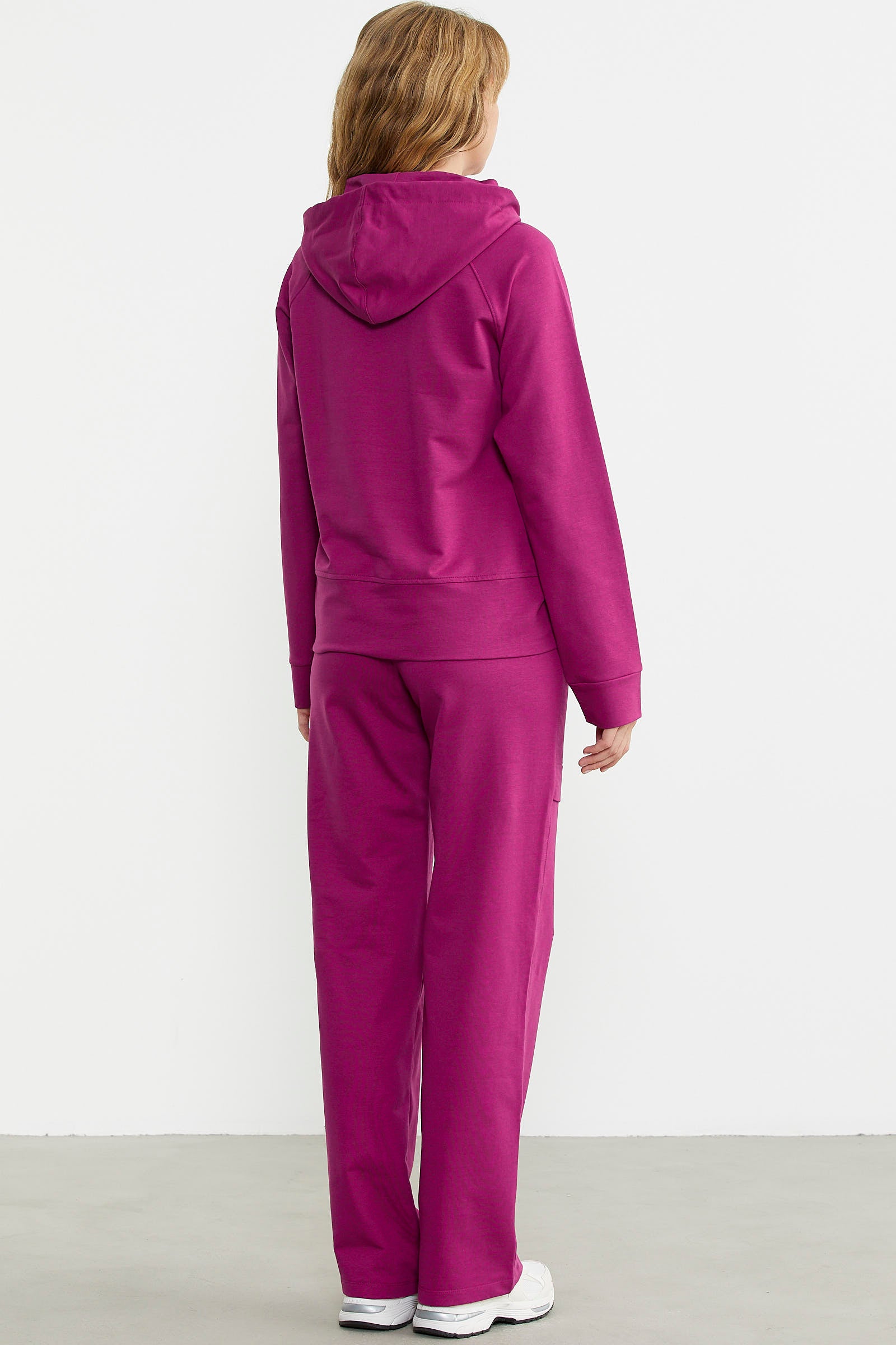 Kapüşonlu Oversize Eşofman Takım - Fuşya - Sementa