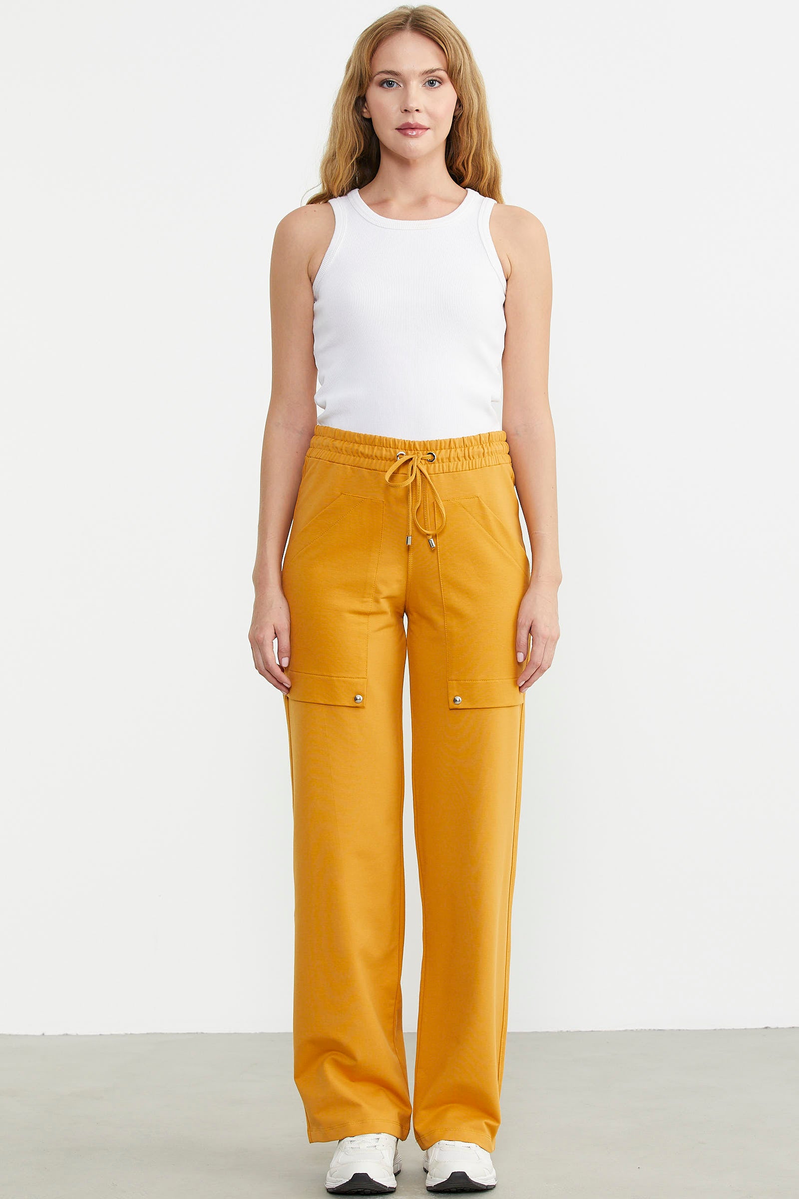 Kapüşonlu Oversize Eşofman Takım - Hardal - Sementa