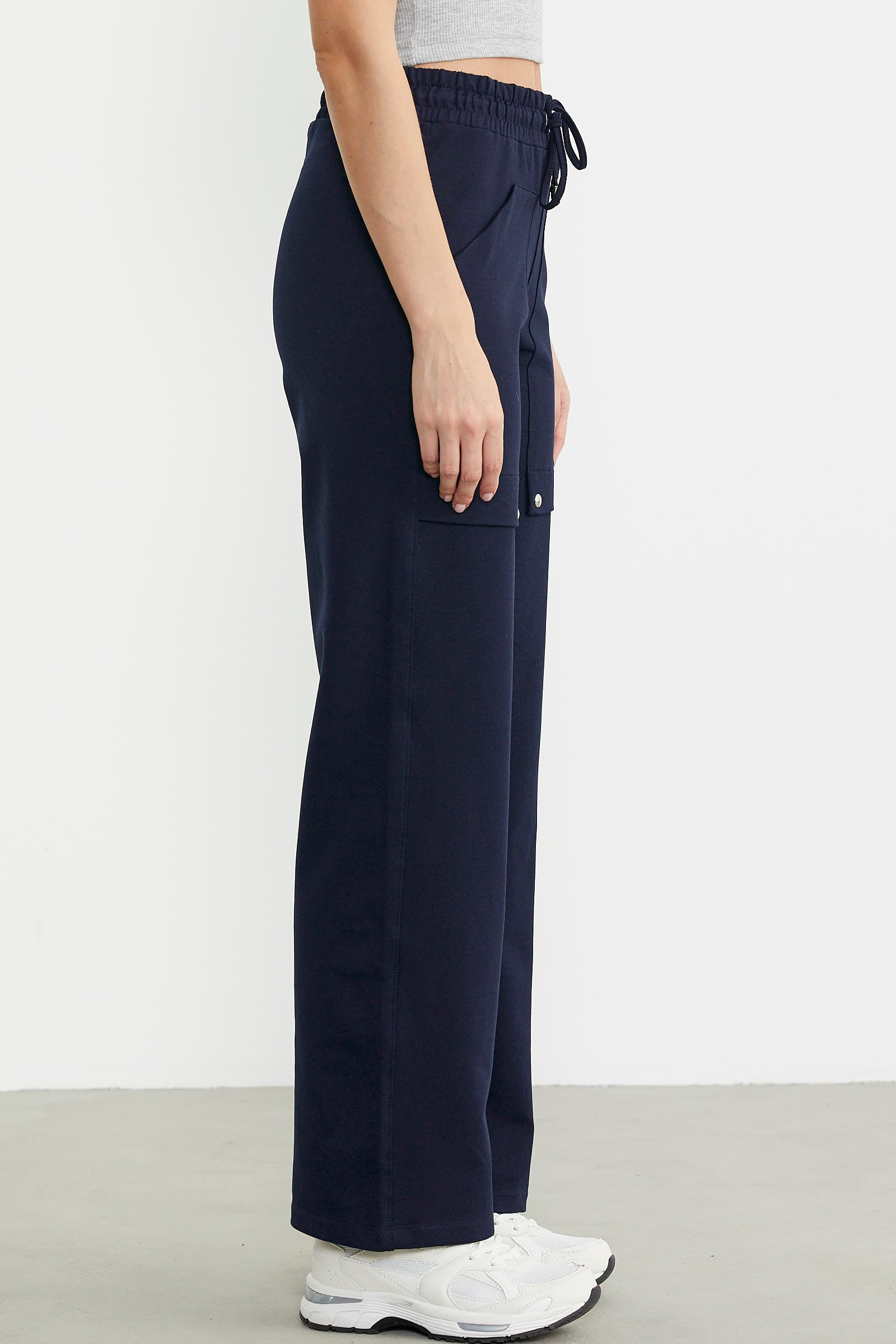 Kapüşonlu Oversize Eşofman Takım - Lacivert - Sementa