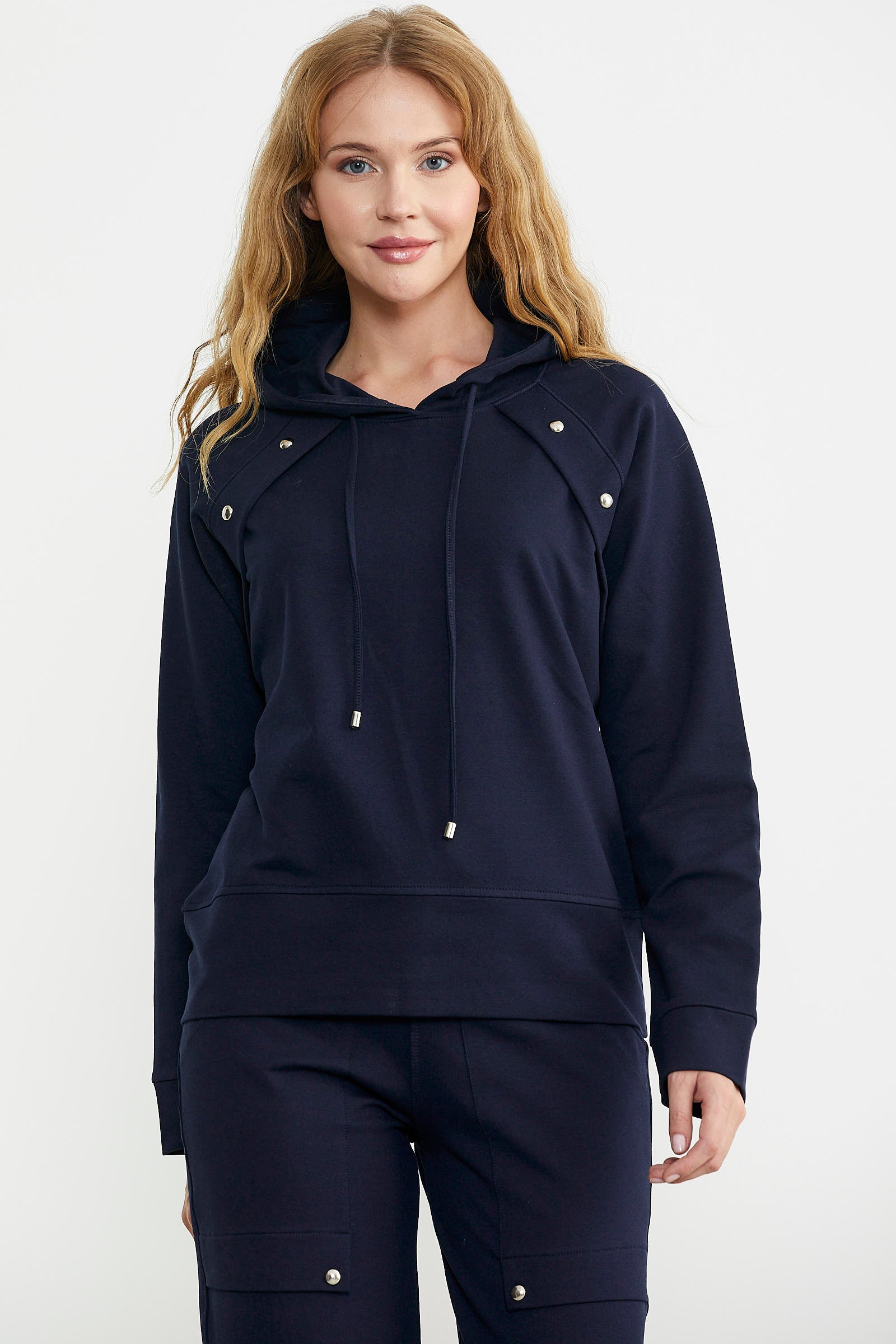 Kapüşonlu Oversize Eşofman Takım - Lacivert - Sementa