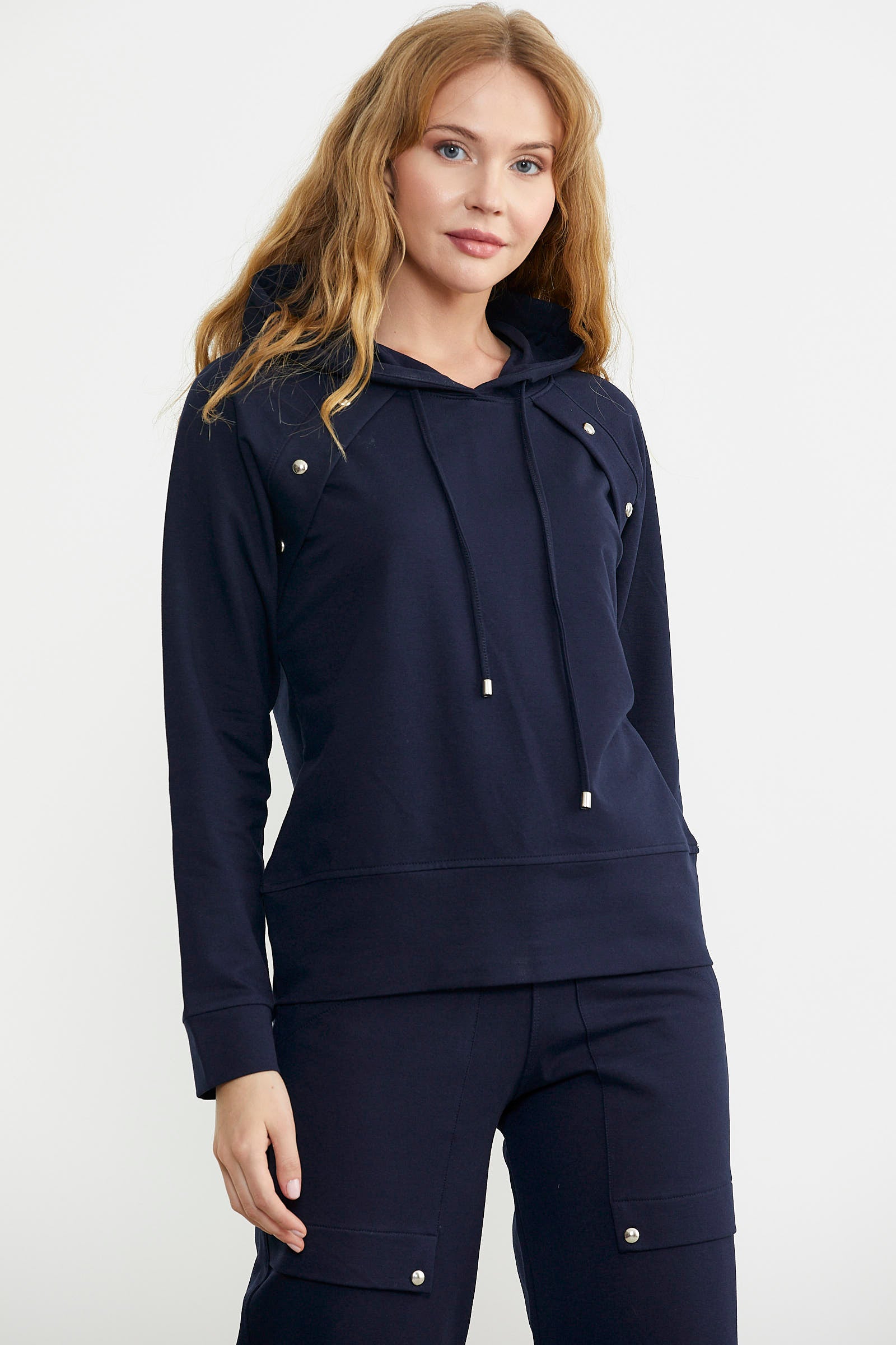 Kapüşonlu Oversize Eşofman Takım - Lacivert - Sementa