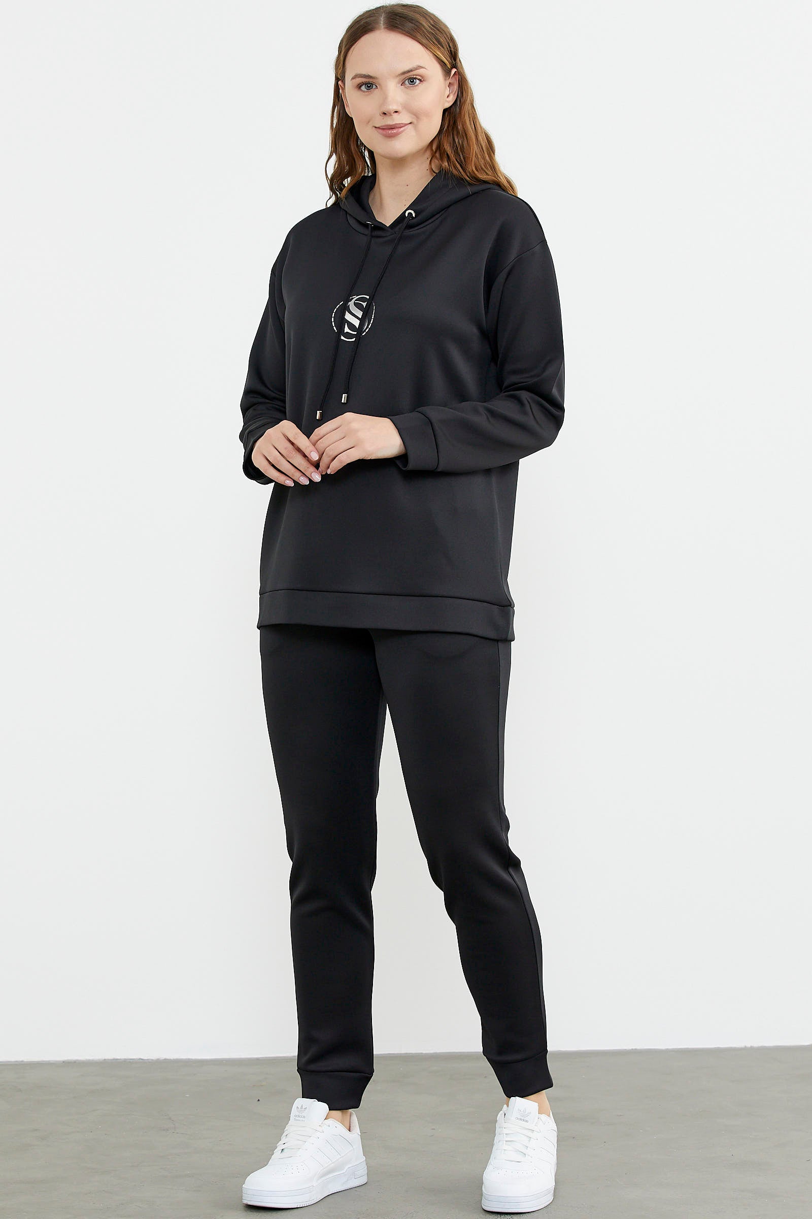 Kapüşonlu Scuba Jogger Eşofman Takım - Siyah (2) Sementa