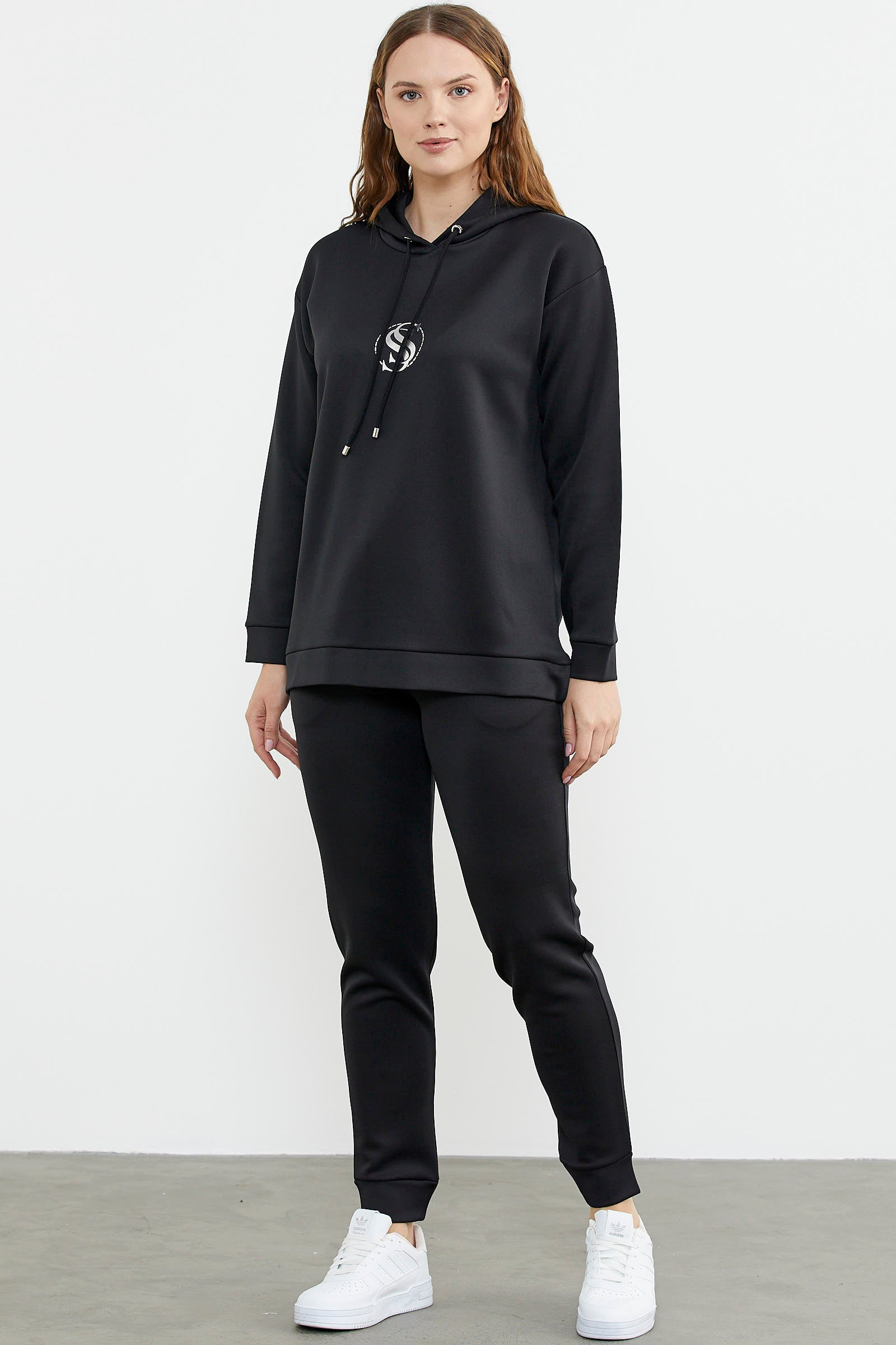 Kapüşonlu Scuba Jogger Eşofman Takım - Siyah (5) Sementa