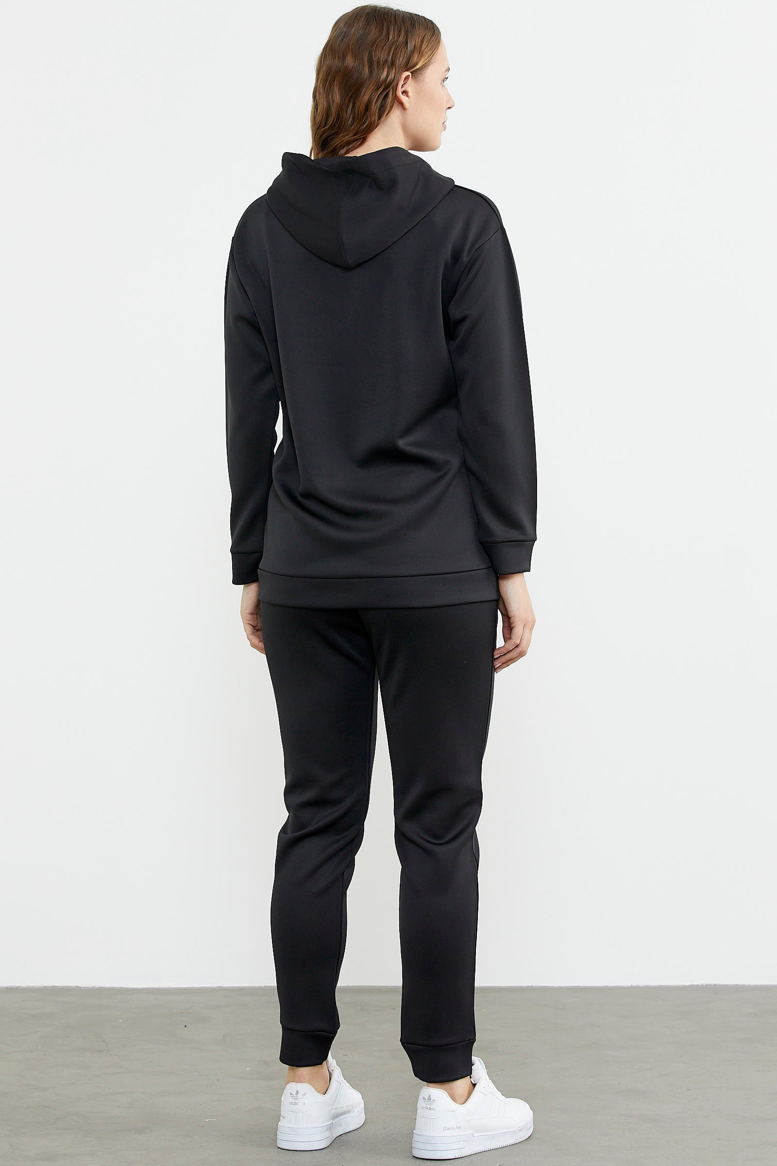 Kapüşonlu Scuba Jogger Eşofman Takım - Siyah (7) Sementa