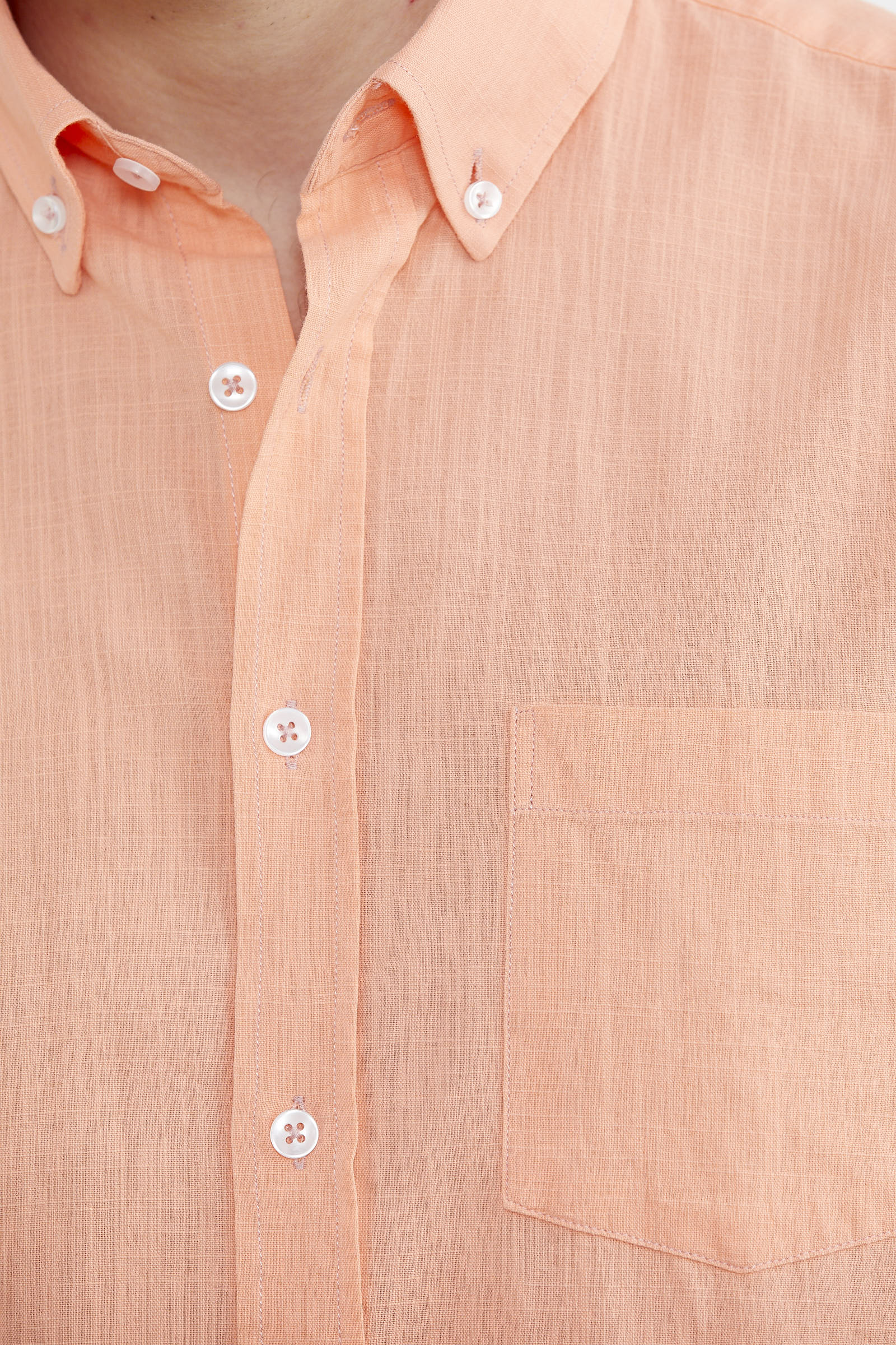 Kısa Kol Cepli Yazlık Gömlek - Somon (4) Sementa