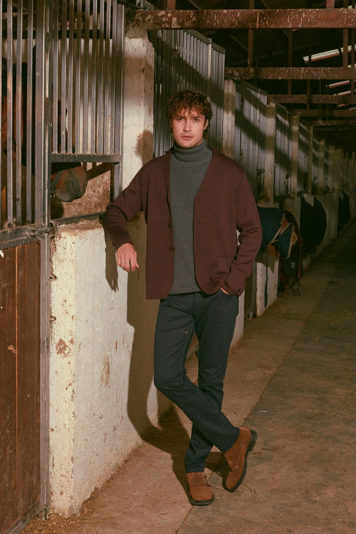 Klasik Cep Detaylı Triko Ceket - Bordo (2) Sementa