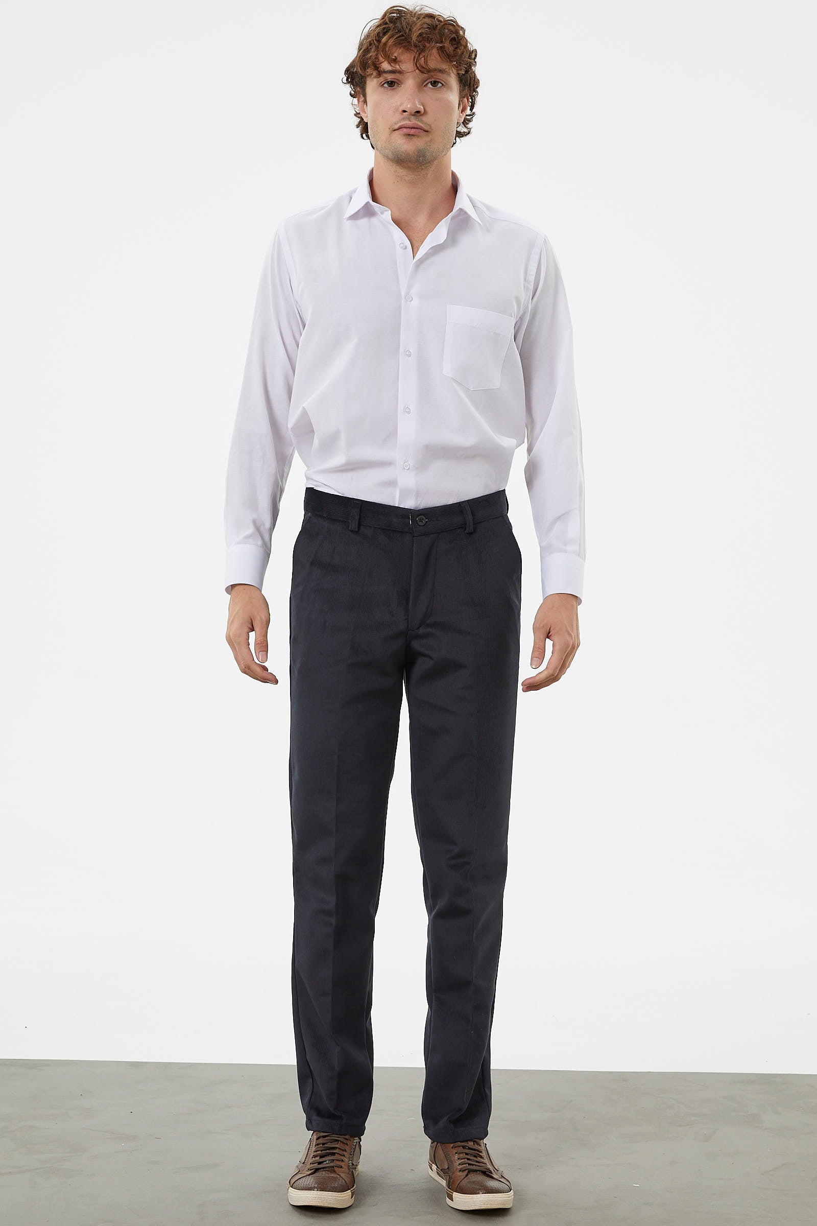 Klasik Chino Kadife Pantolon - Siyah (5) Sementa