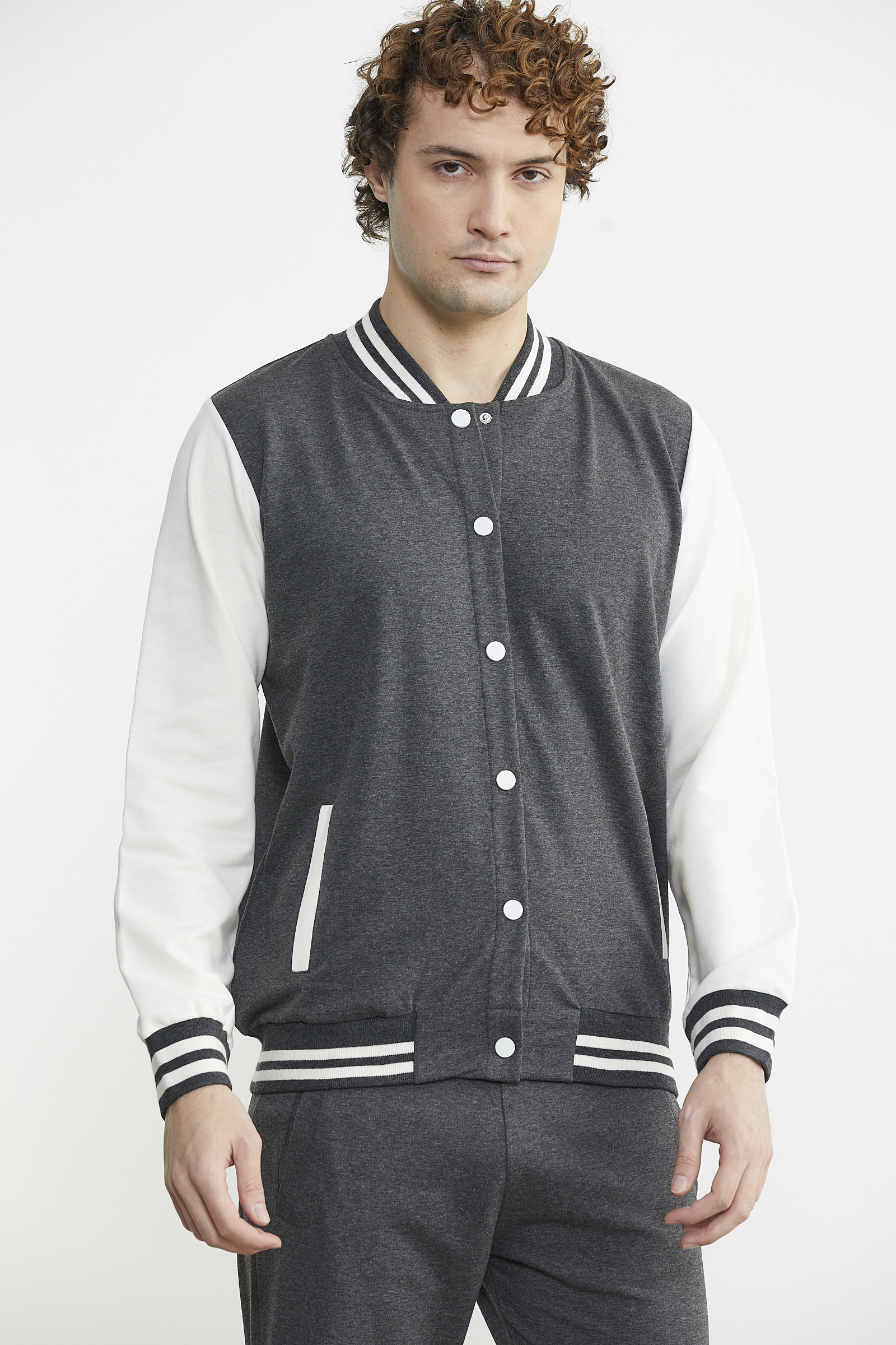 Kolej Yaka Cepli Eşofman Takım - Antrasit - Sementa