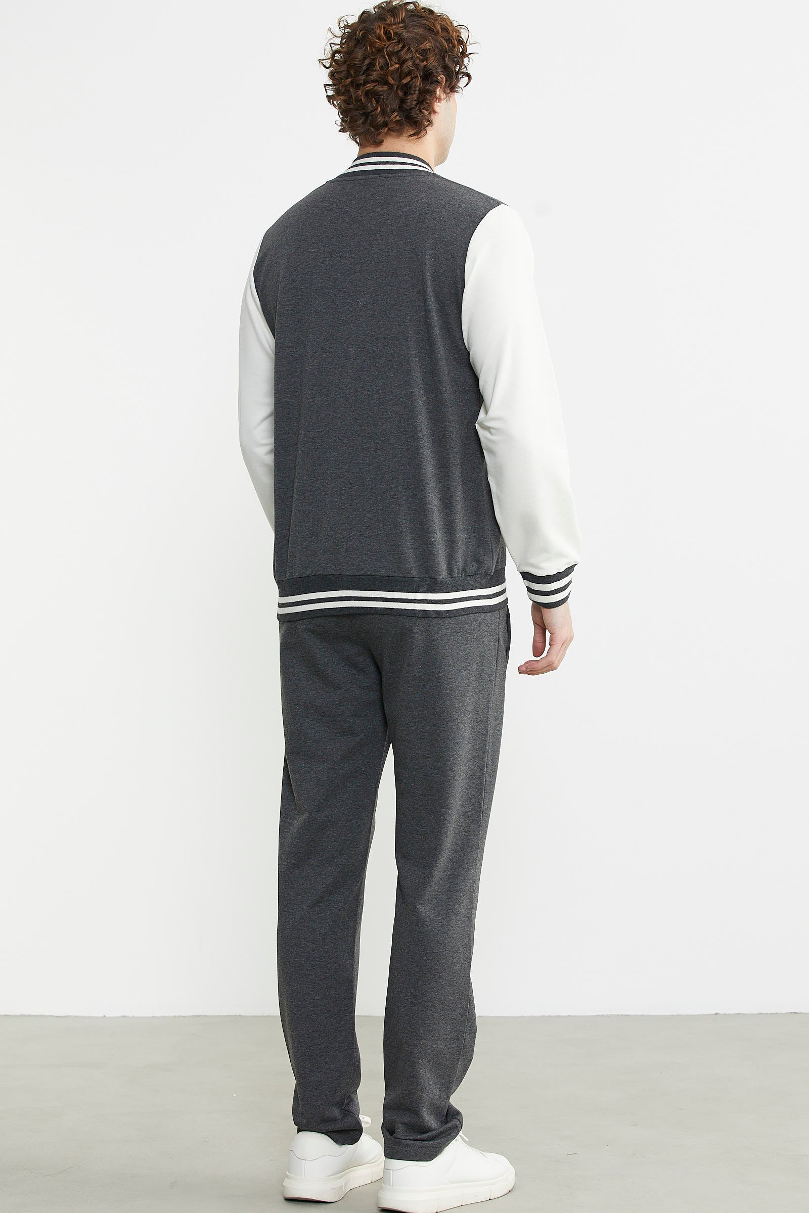 Kolej Yaka Cepli Eşofman Takım - Antrasit - Sementa