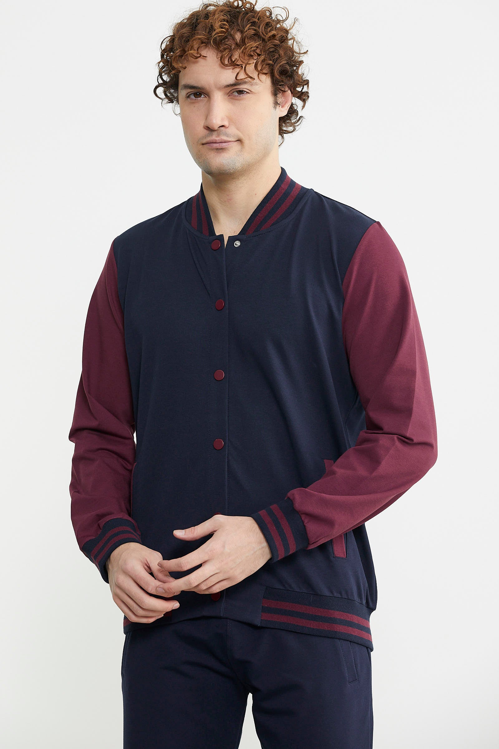 Kolej Yaka Cepli Eşofman Takım - Lacivert - Sementa