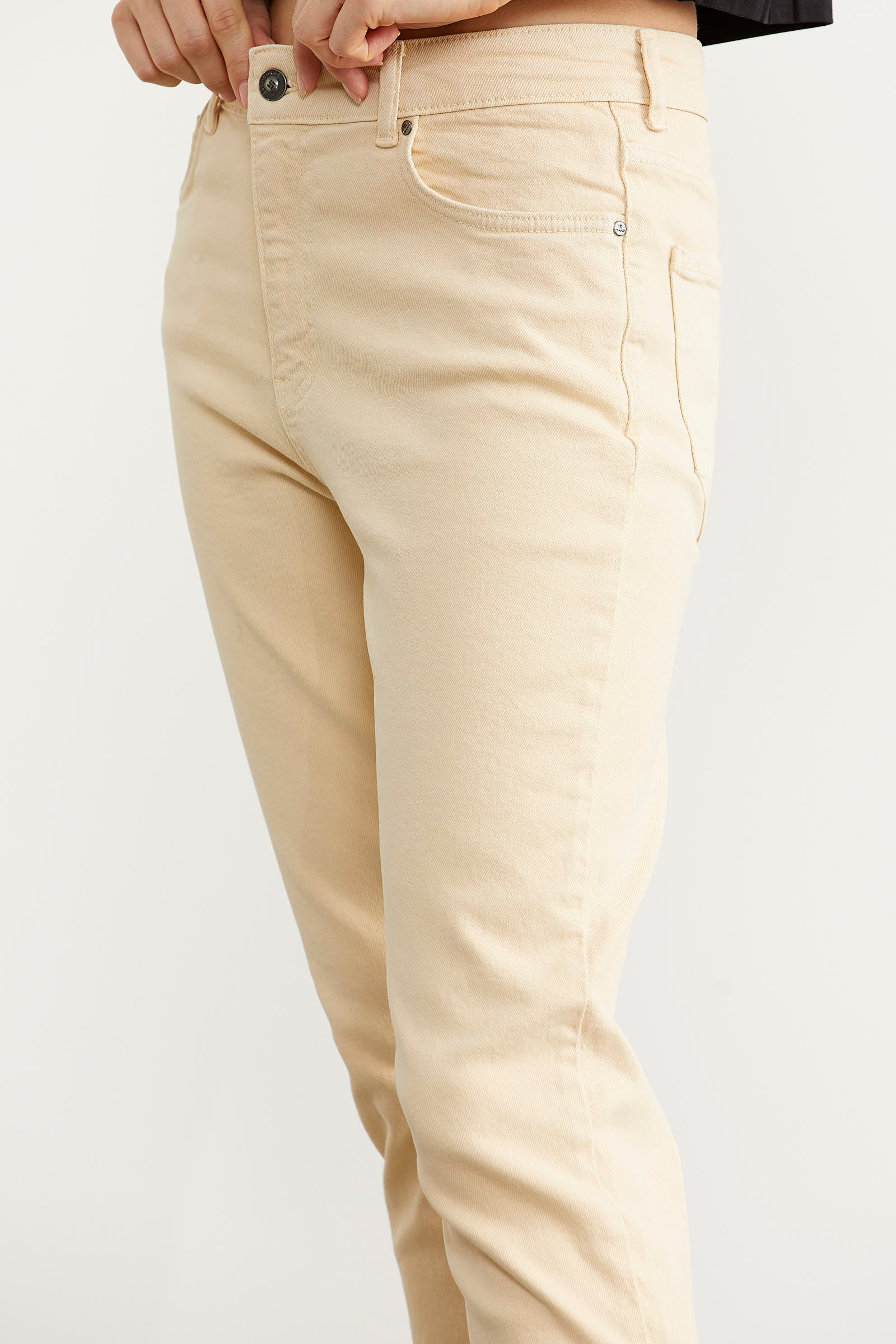 Likralı Fit Mom Jean - Bej (4) Sementa