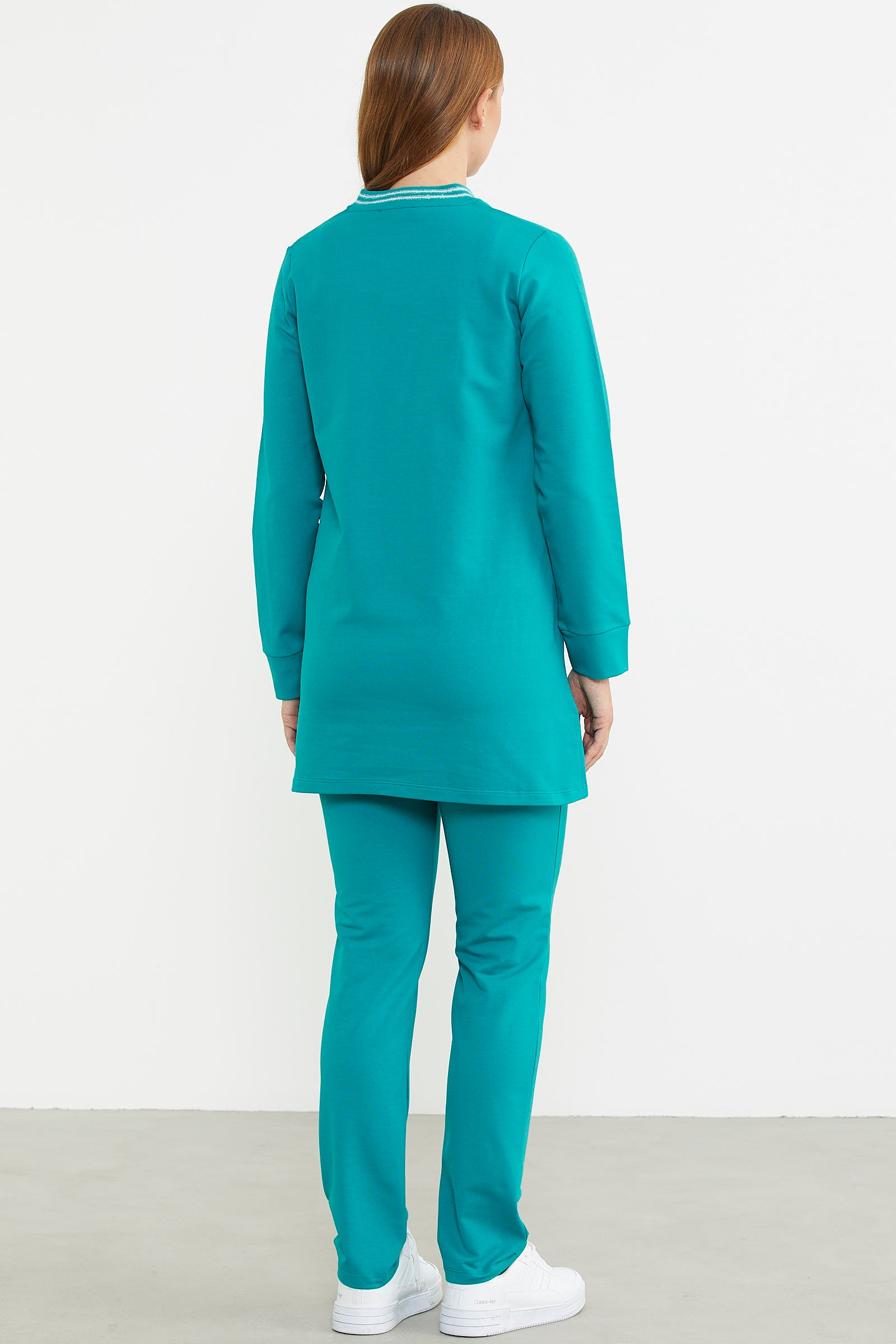 Marine Detaylı Tunik Eşofman Takım - Petrol - Sementa