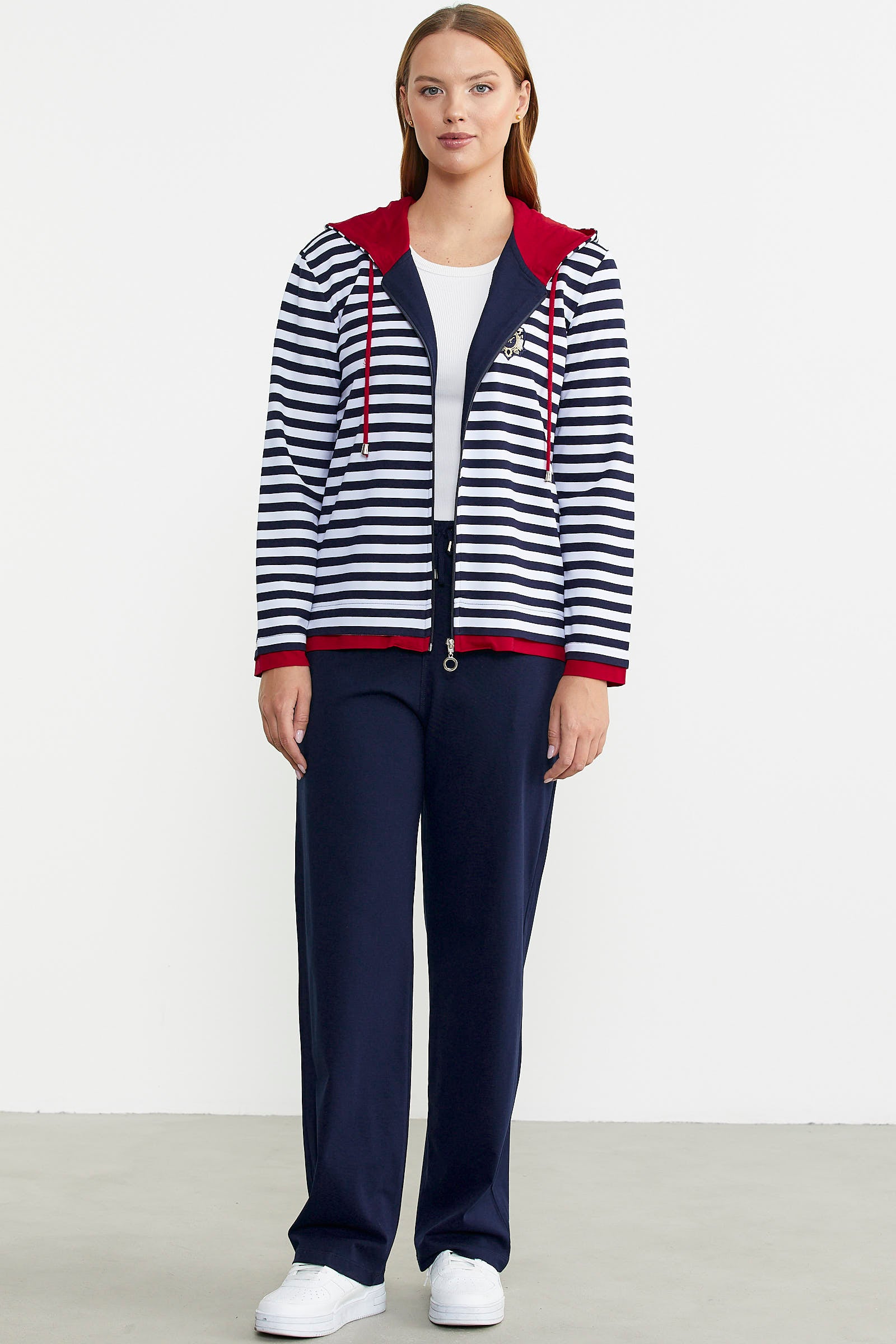 Marine Fermuarlı Tunik Takım - Lacivert - Sementa