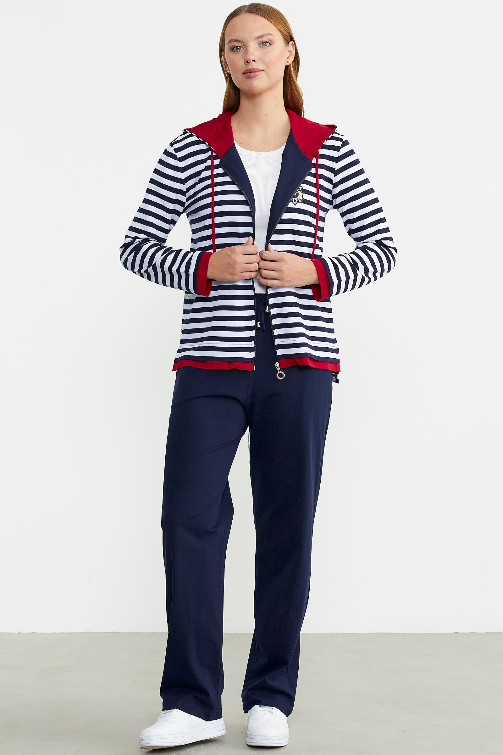 Marine Fermuarlı Tunik Takım - Lacivert - Sementa