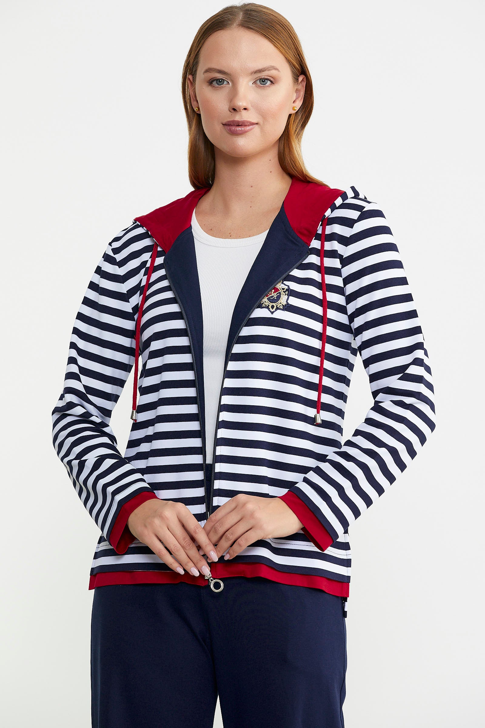 Marine Fermuarlı Tunik Takım - Lacivert - Sementa