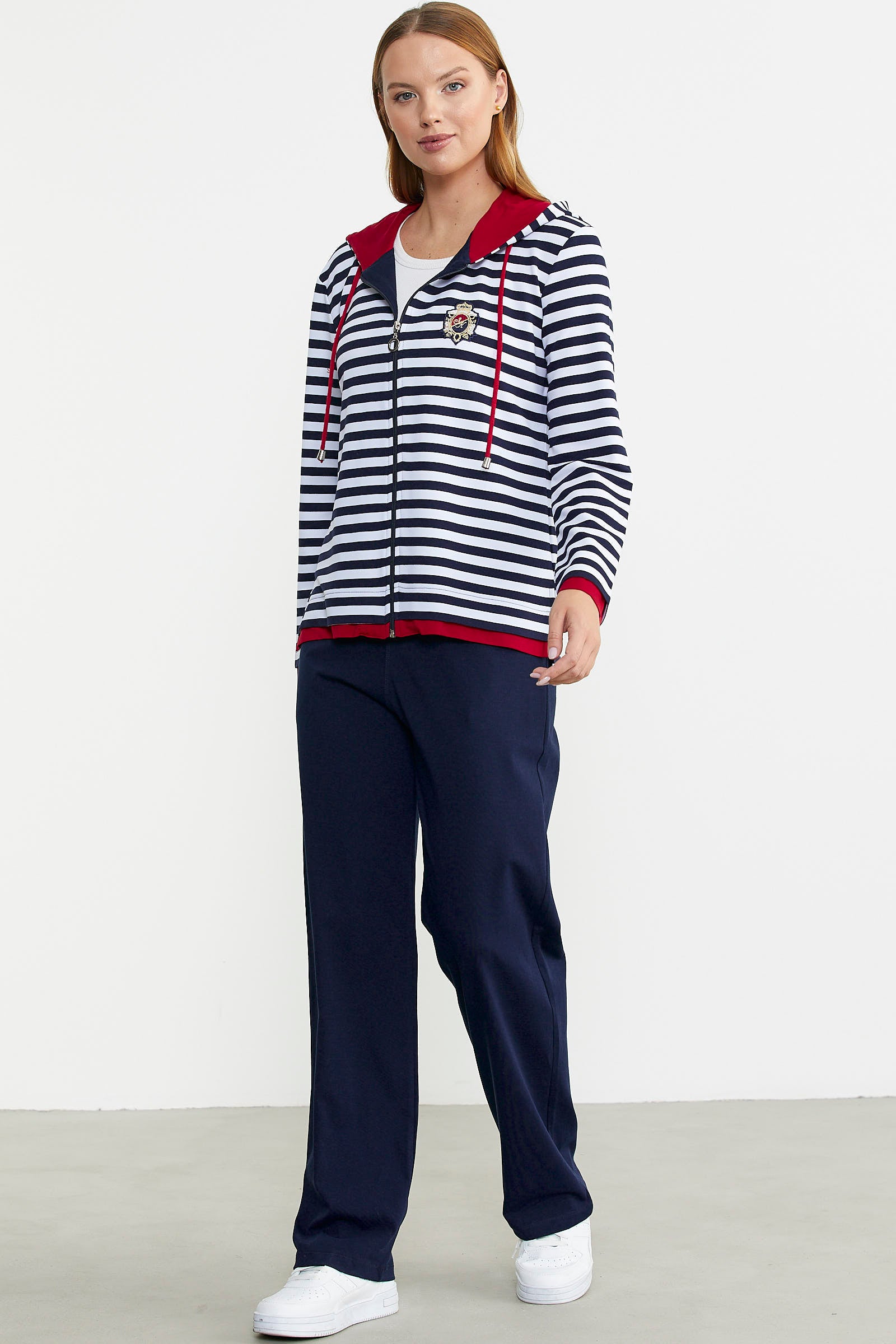 Marine Fermuarlı Tunik Takım - Lacivert - Sementa