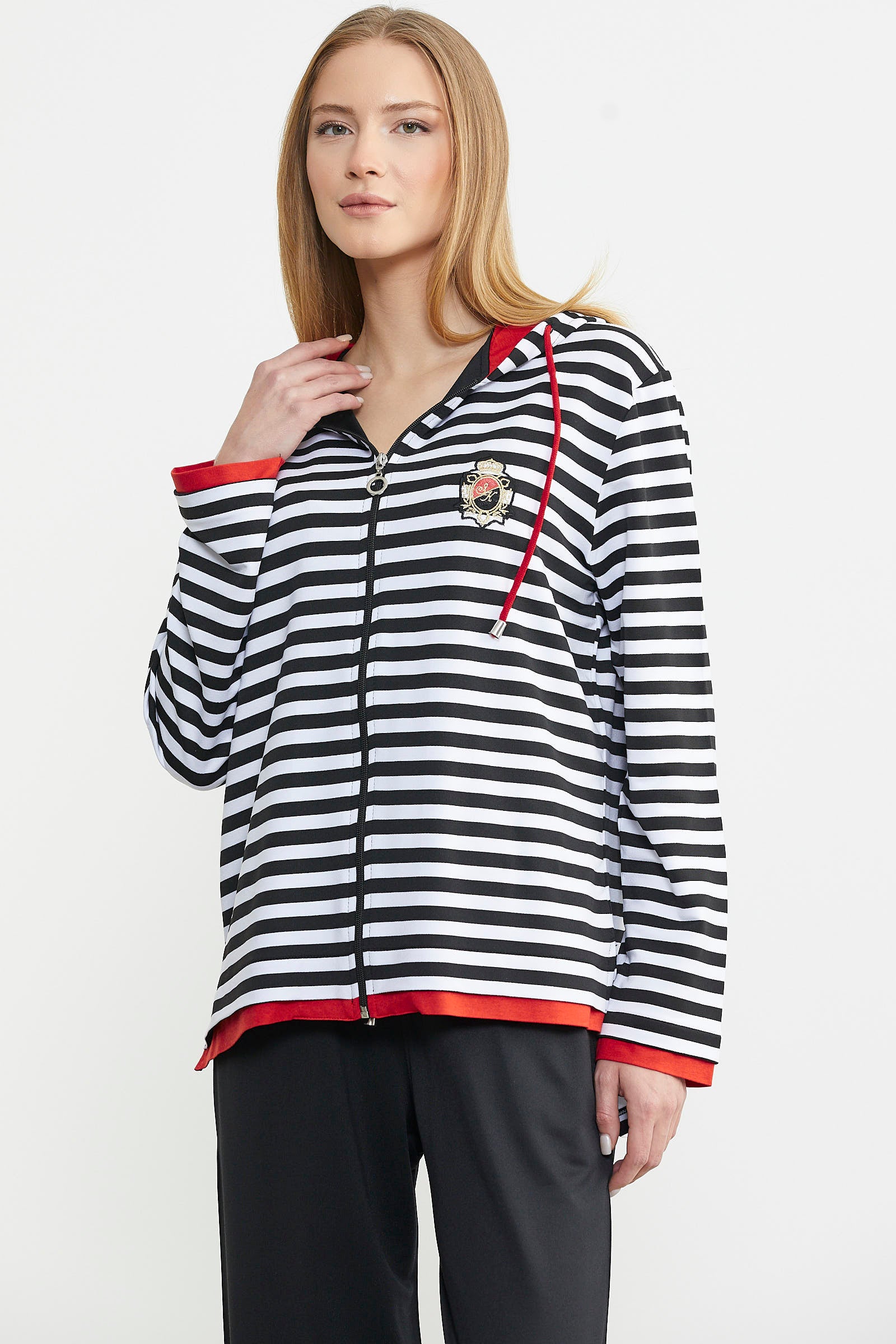 Marine Fermuarlı Tunik Takım - Siyah - Sementa