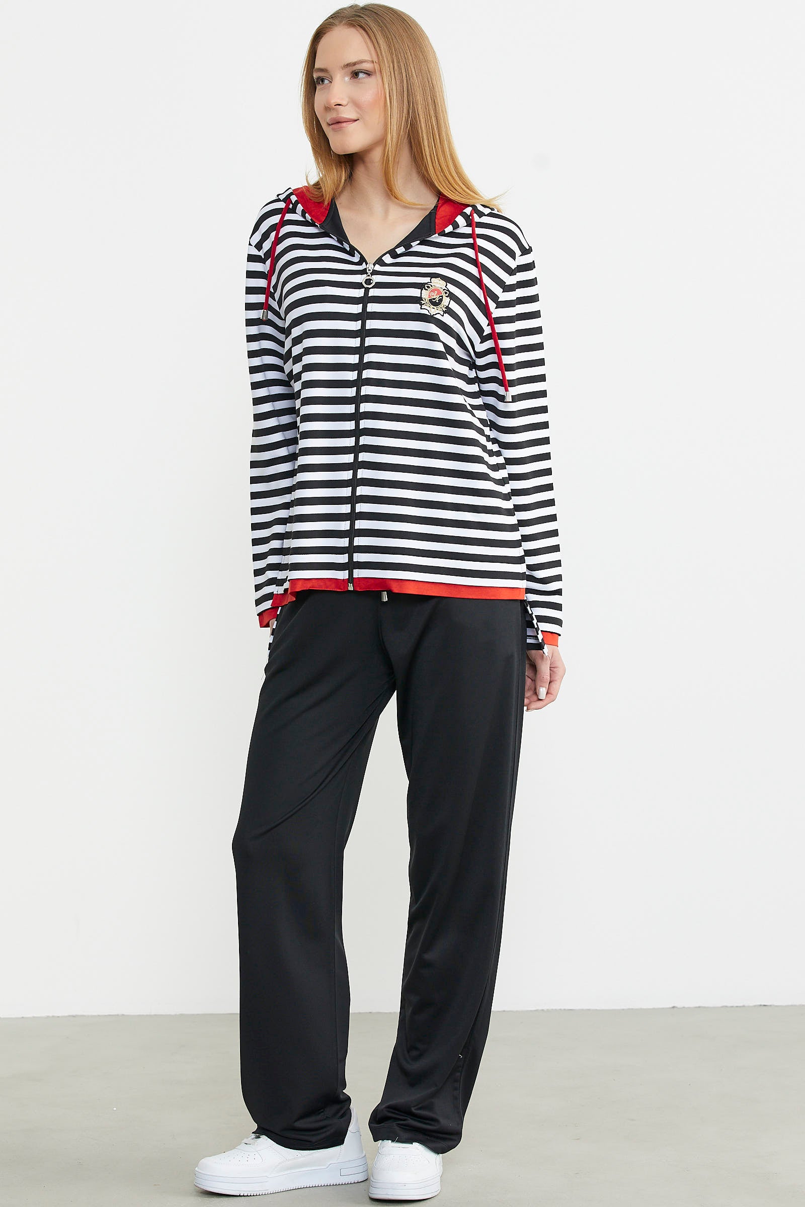 Marine Fermuarlı Tunik Takım - Siyah - Sementa