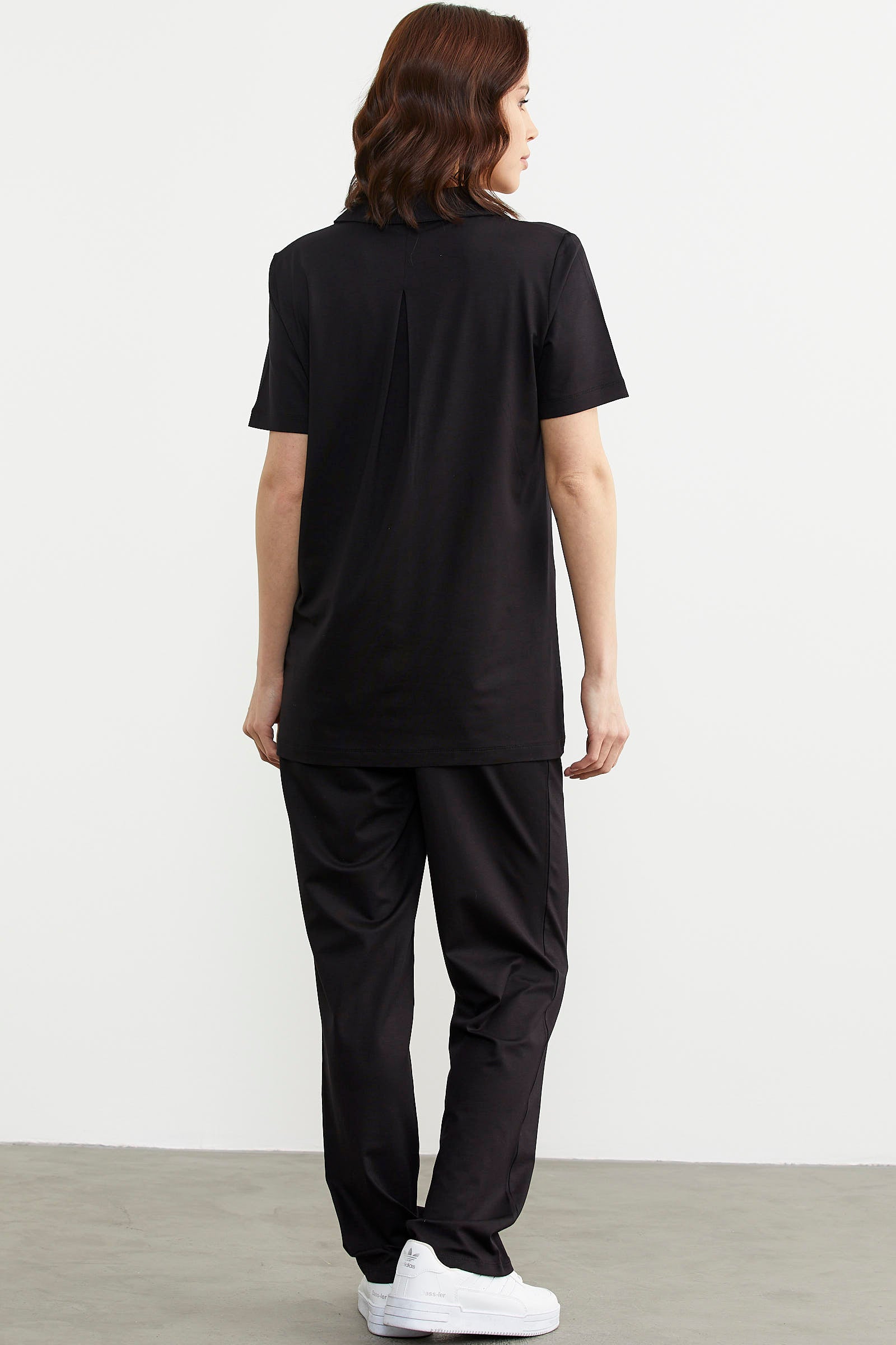 Nakış Detaylı Gömlek Pantolon Takım - Siyah (6) Sementa