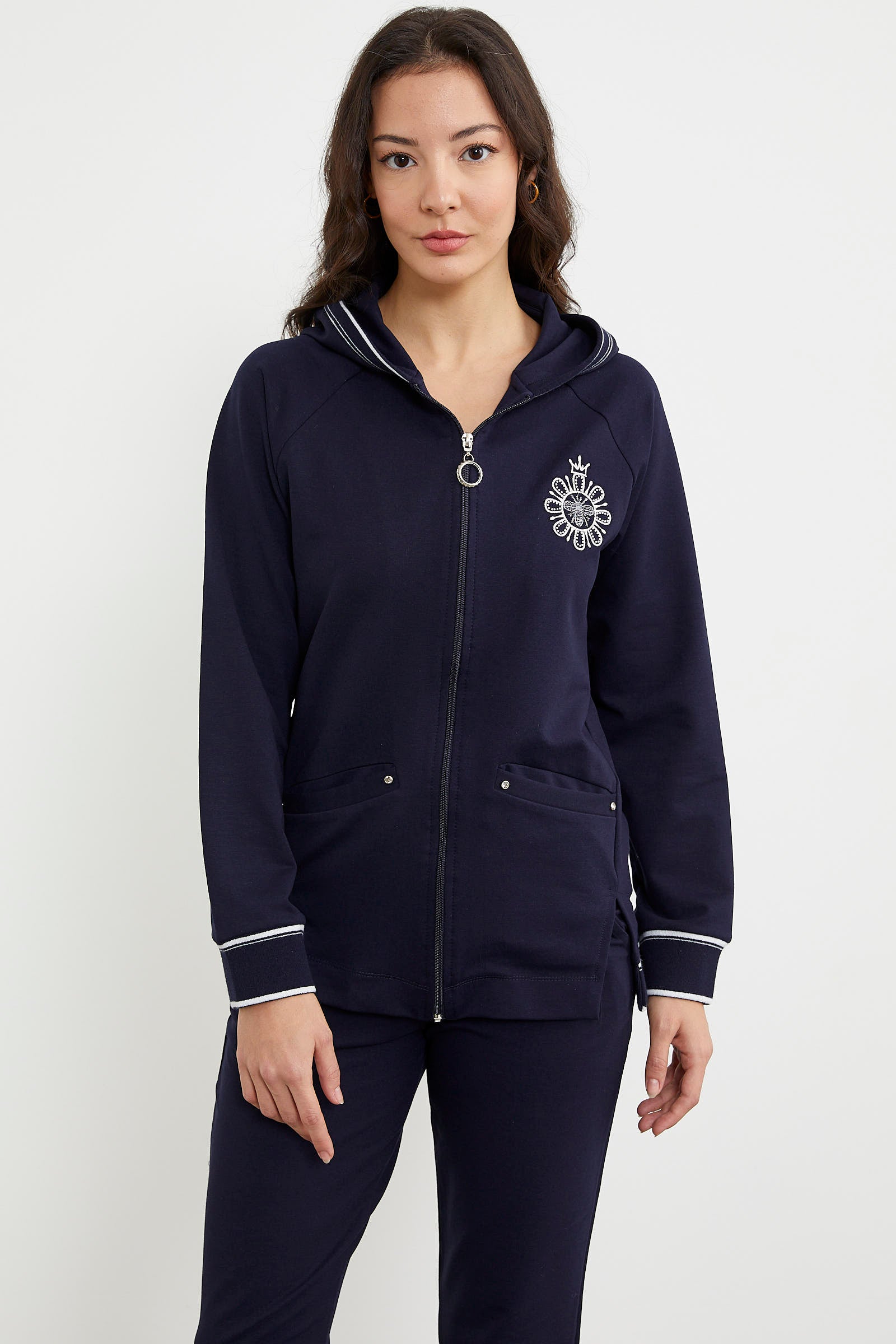 Nakış Detaylı Jogger Eşofman Takım - Lacivert (3) Sementa