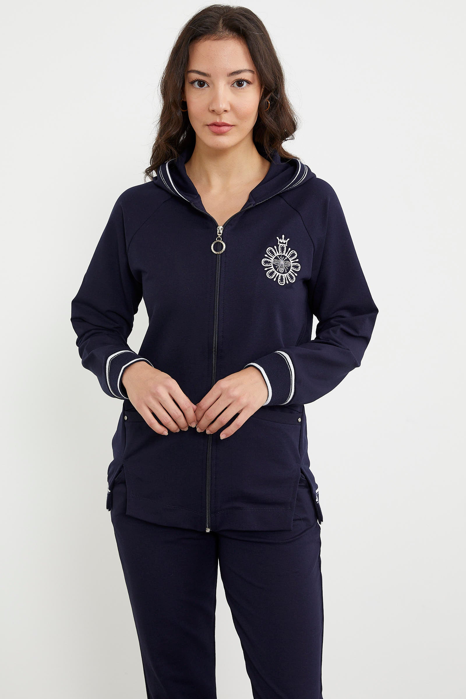 Nakış Detaylı Jogger Eşofman Takım - Lacivert (4) Sementa