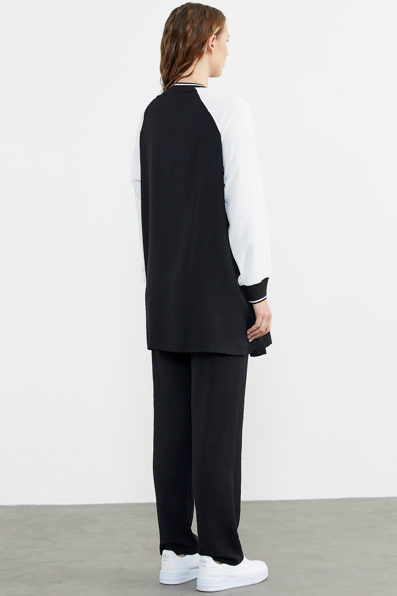 Nakış Detaylı Tunik Krep Takım - Siyah (6) Sementa